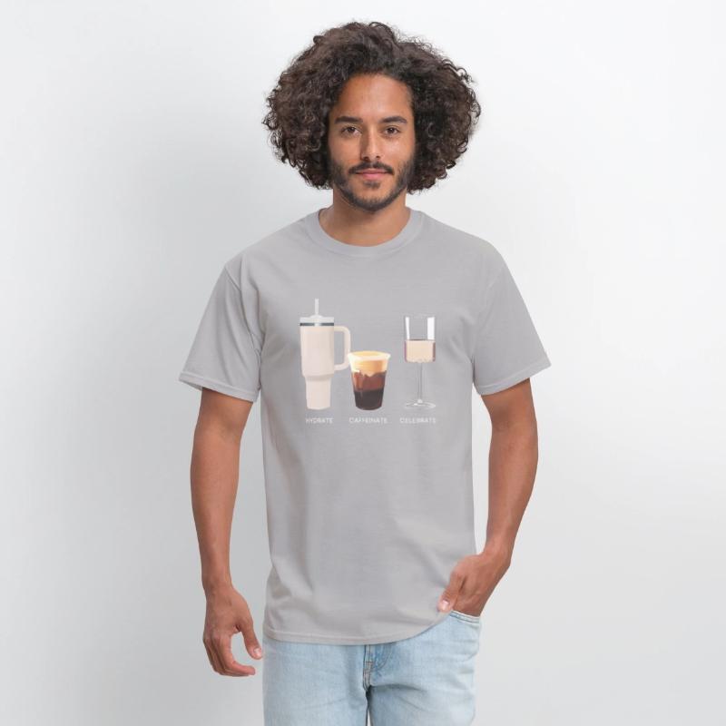 Hydrate Caffeinate Celebrate Water Coffee Rose