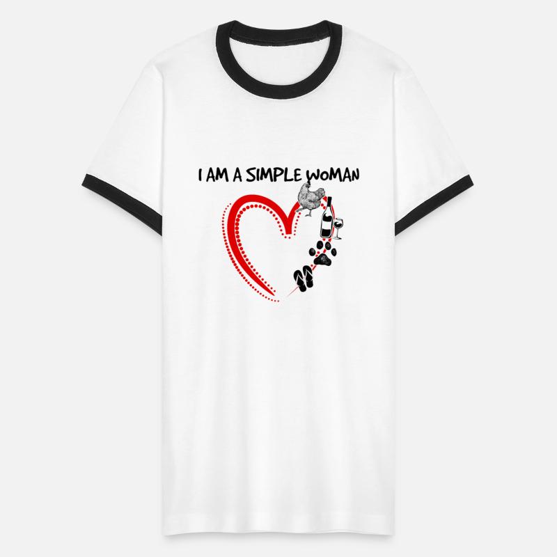 I Am A Simple Woman Chicken Wine Dog Flip Flops