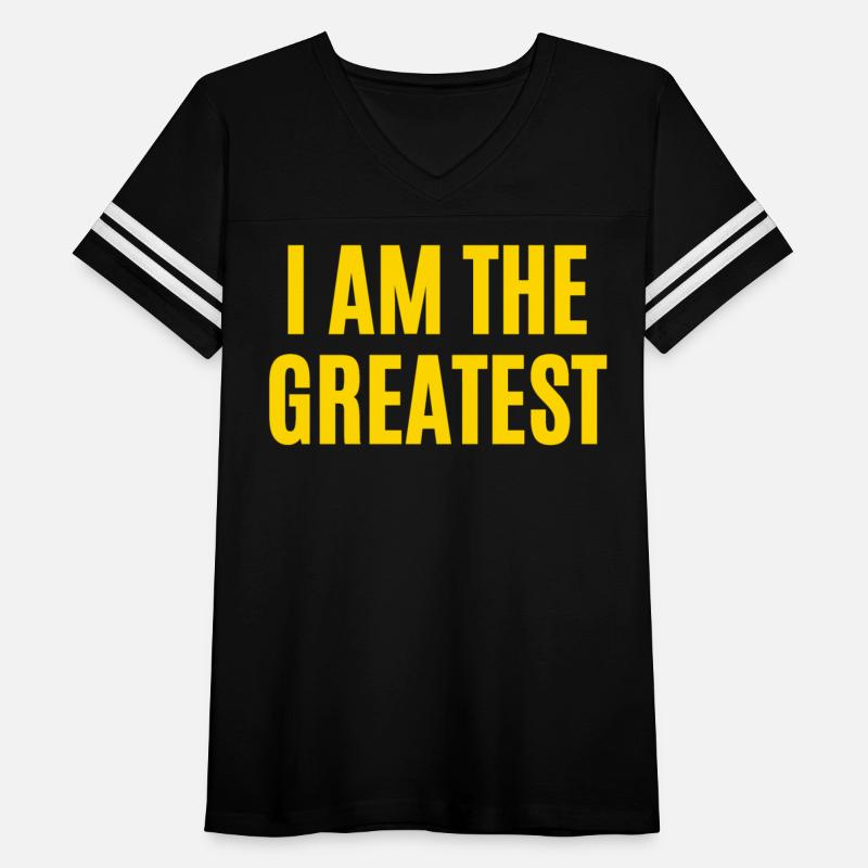 I AM THE GREATEST (in gold letters)