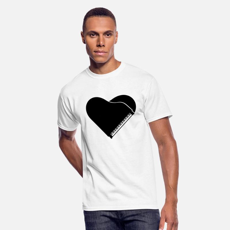 I love Grand Piano Heart Organ Keyboard Music Logo