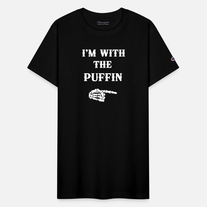 I m With Puffin Bird Couple Matching Halloween Cos