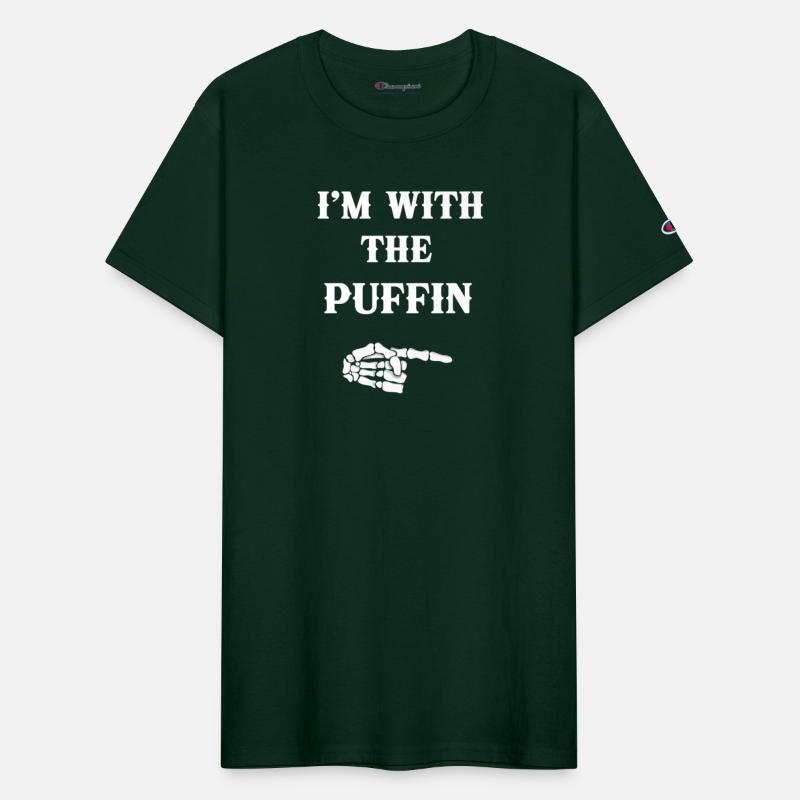I m With Puffin Bird Couple Matching Halloween Cos