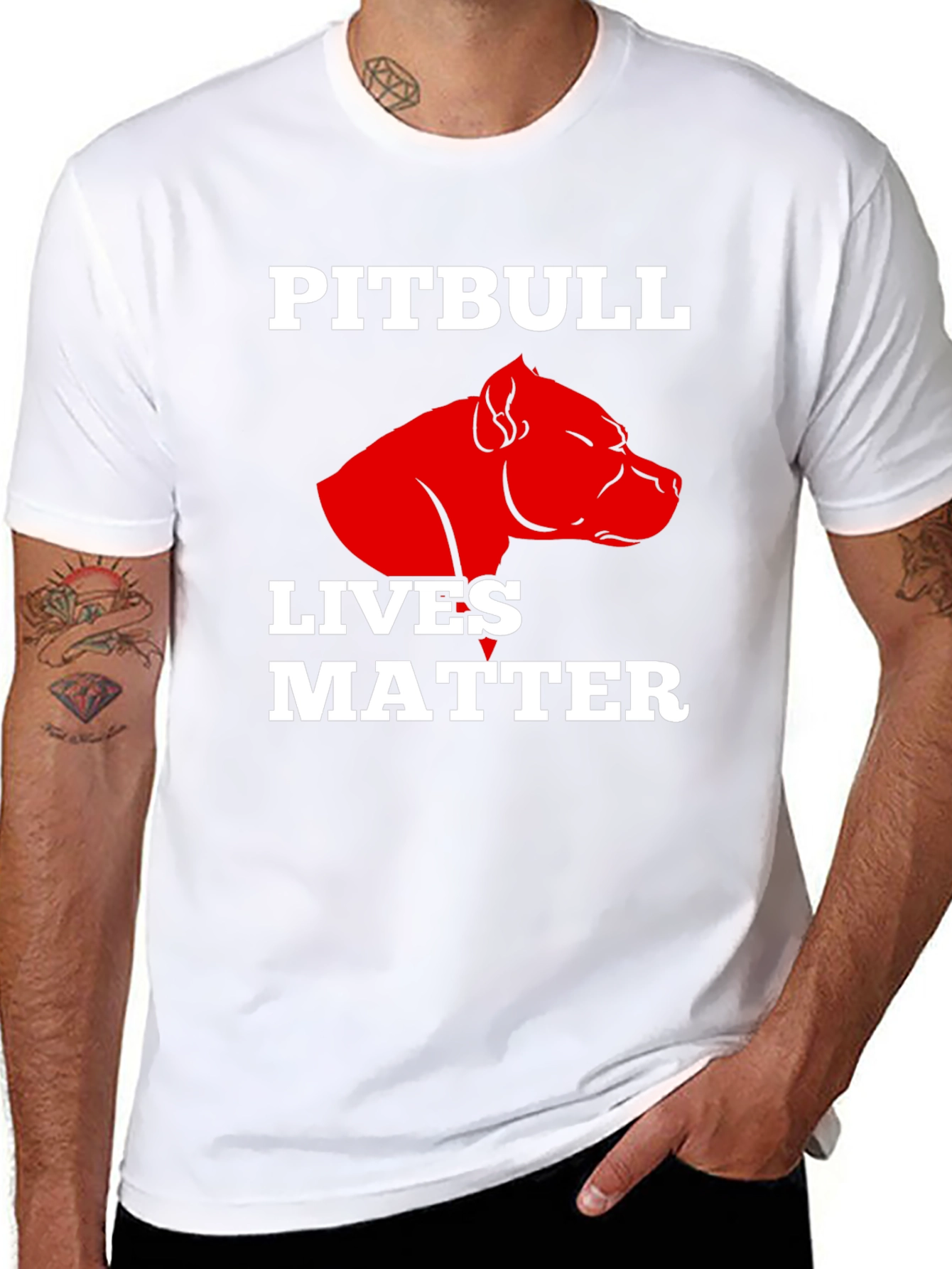 Pitbull Lives Matter Graphic T-Shirt