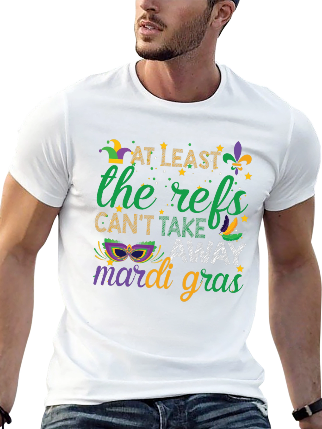 Mardi Gras Refs T-Shirt Funny Graphic Tee