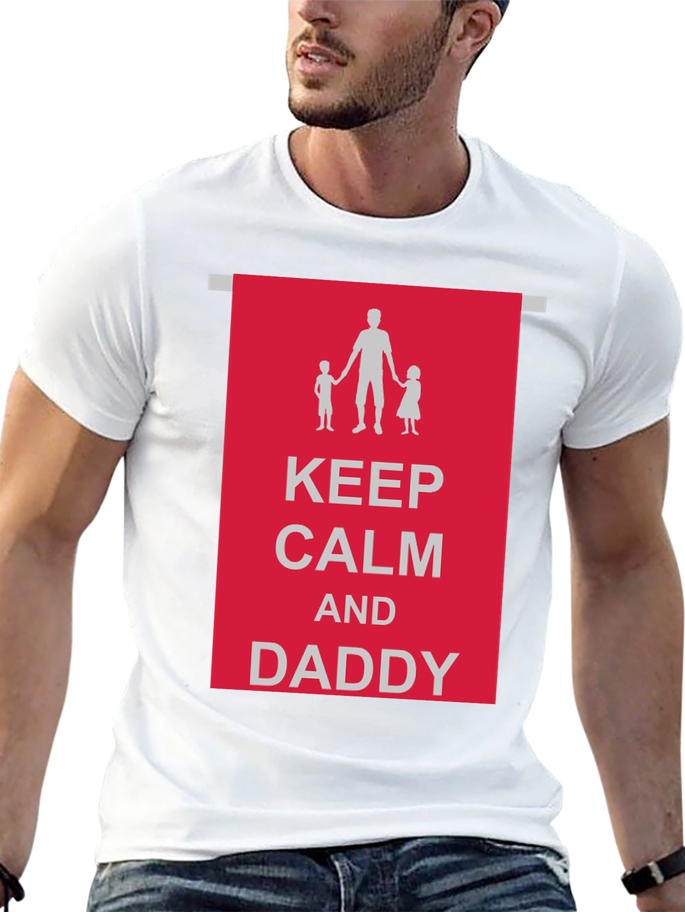 Keep Calm and Daddy Black T-Shirt