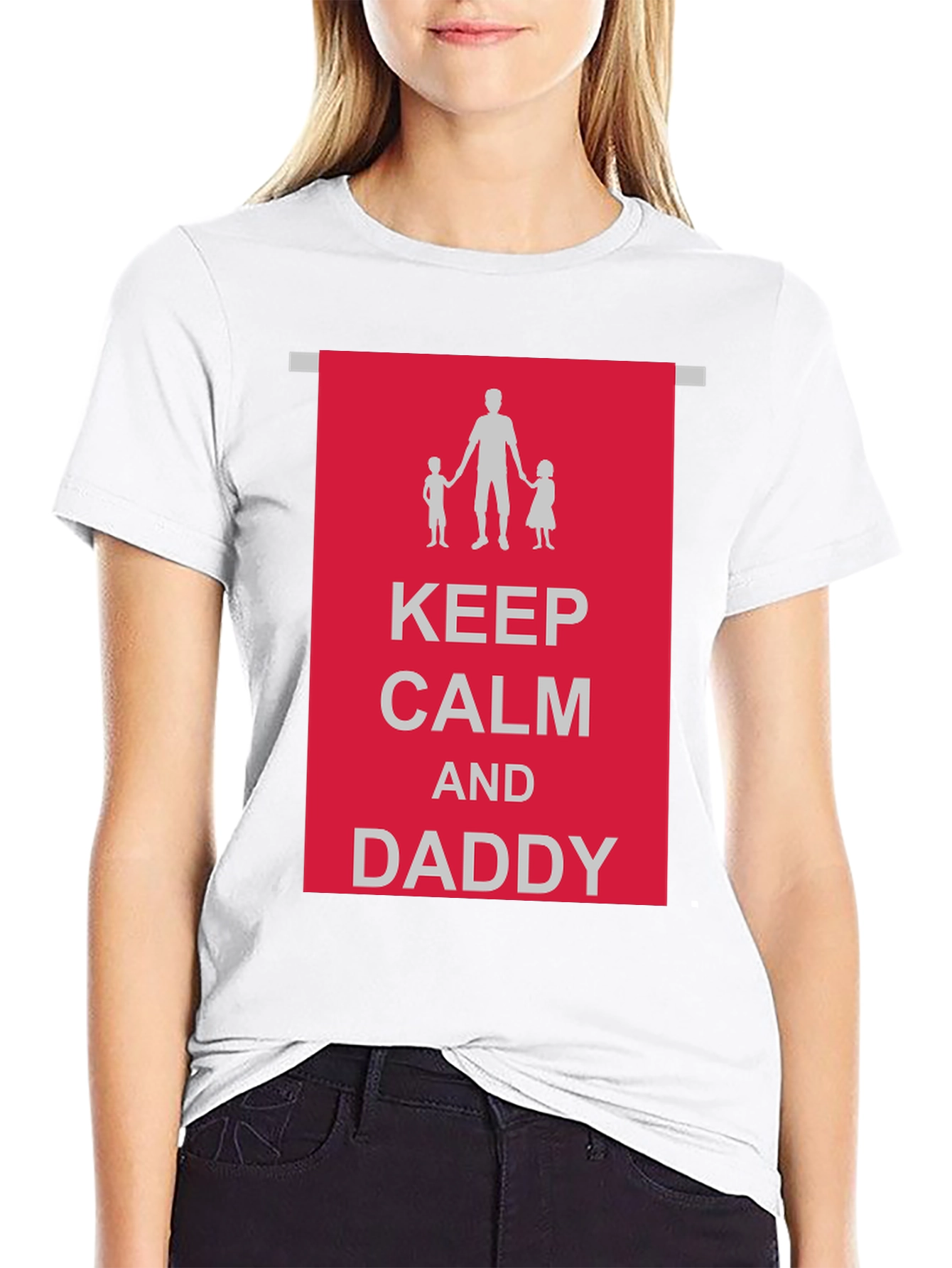 Keep Calm and Daddy Black T-Shirt