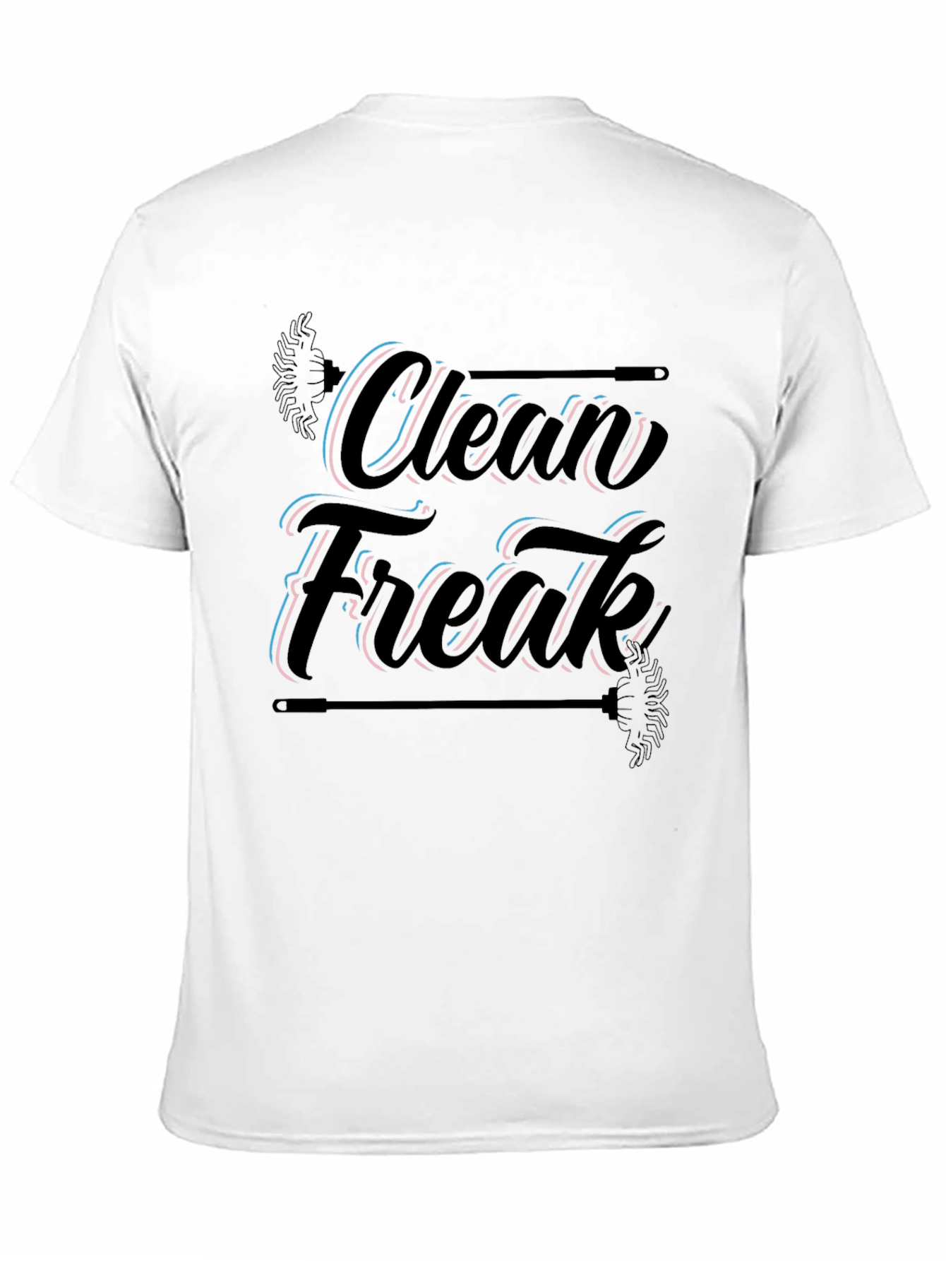 Clean Freak Graphic Tee - Black Cotton Blend