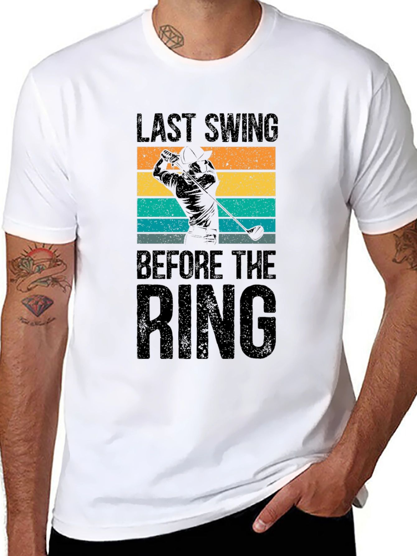 Last Swing Before the Ring Golfer T-Shirt