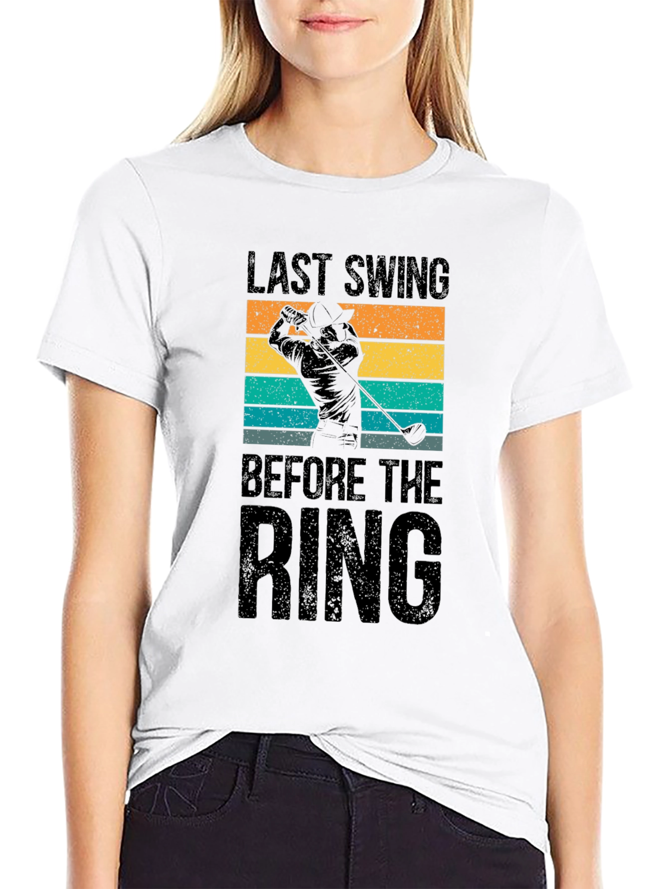 Last Swing Before the Ring Golfer T-Shirt