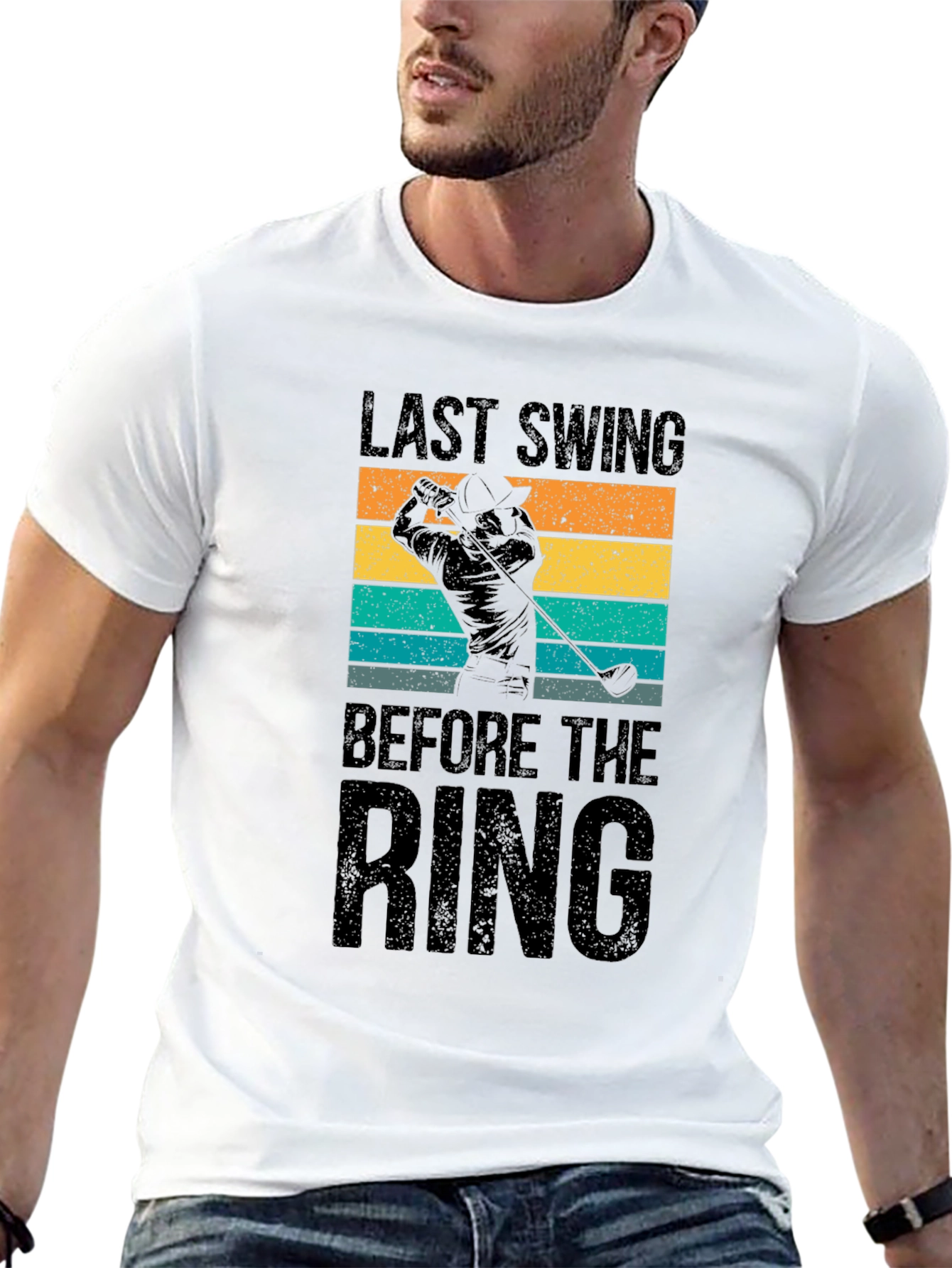 Last Swing Before the Ring Golfer T-Shirt