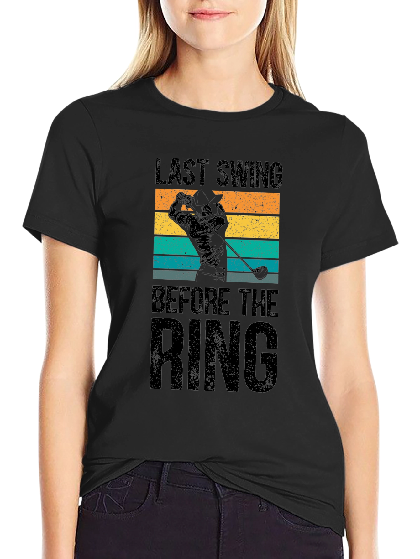 Last Swing Before the Ring Golfer T-Shirt