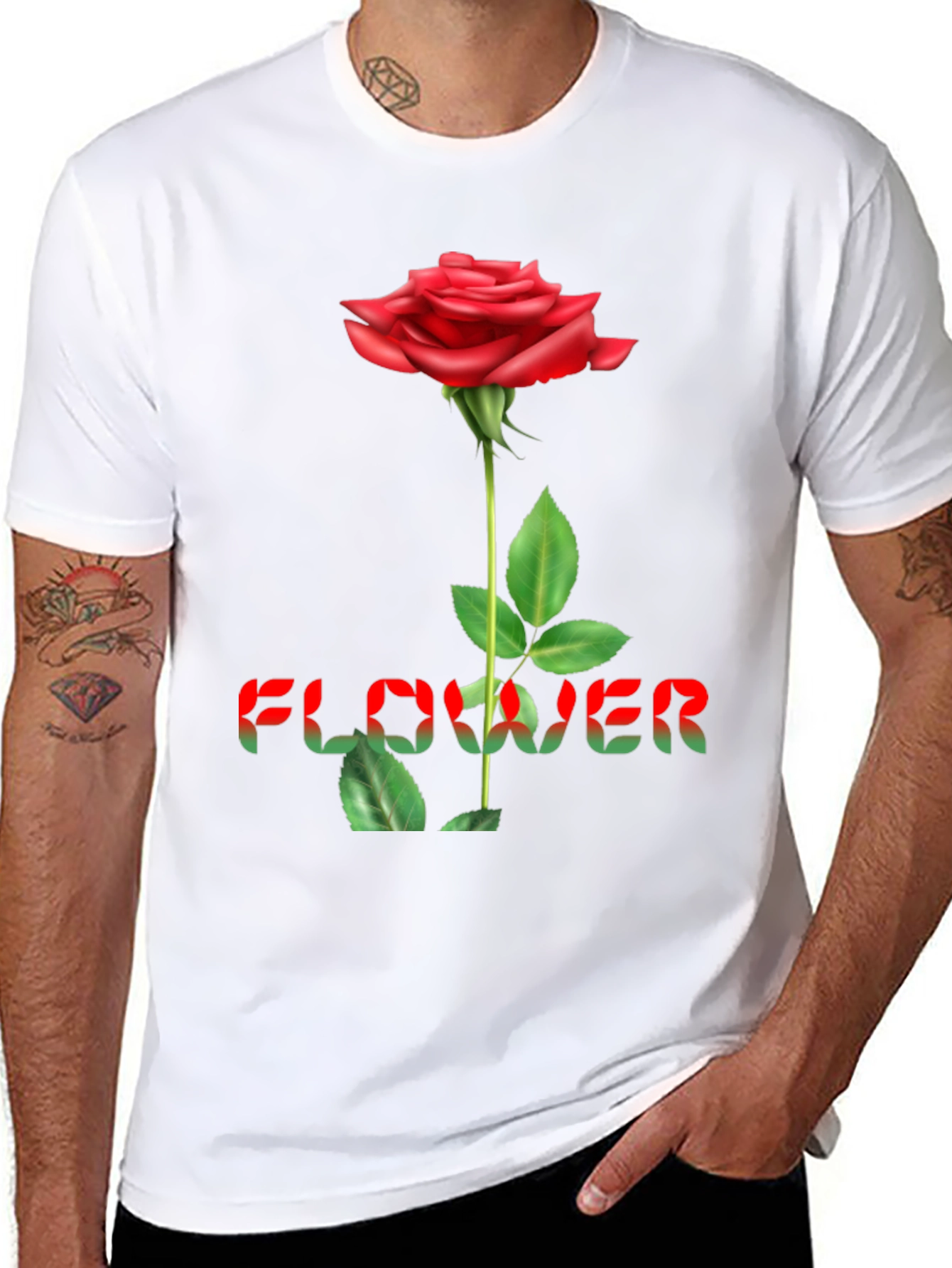 Rose Flower Graphic T-Shirt | Unisex Soft Cotton Tee