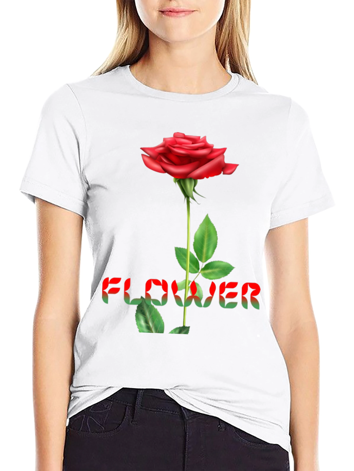Rose Flower Graphic T-Shirt | Unisex Soft Cotton Tee