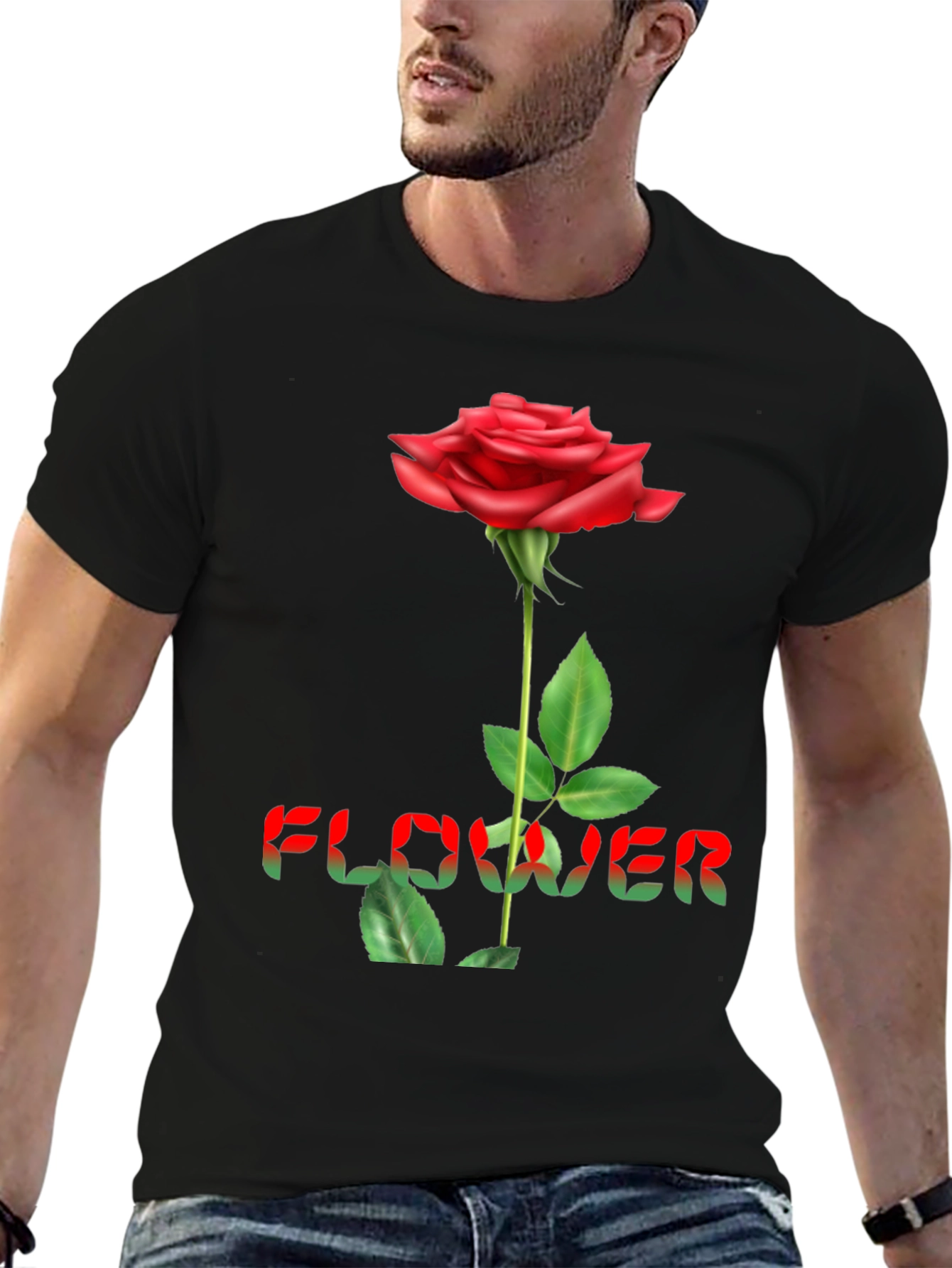 Rose Flower Graphic T-Shirt | Unisex Soft Cotton Tee