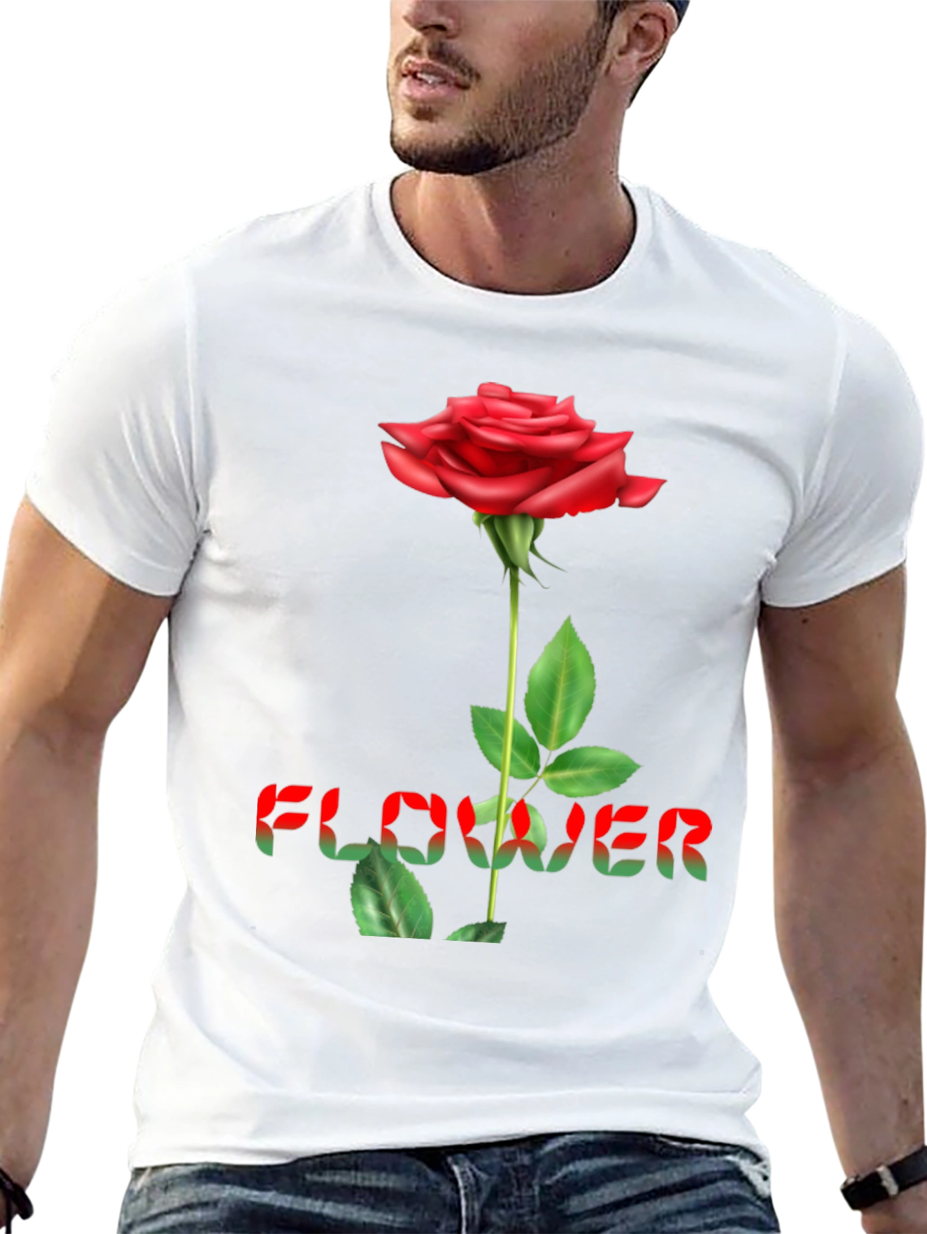 Rose Flower Graphic T-Shirt | Unisex Soft Cotton Tee