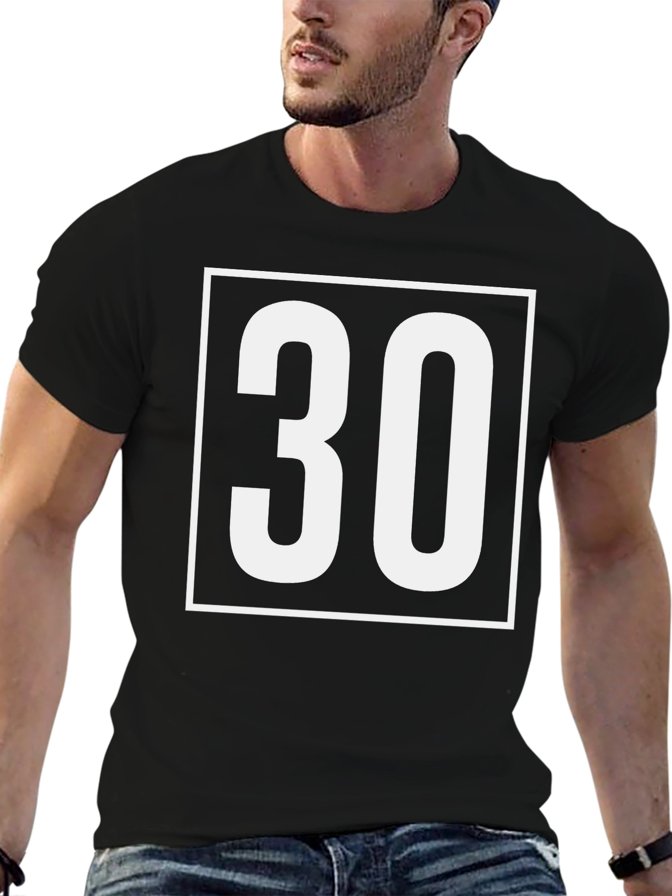 Bold 30th Birthday T-Shirt - Black