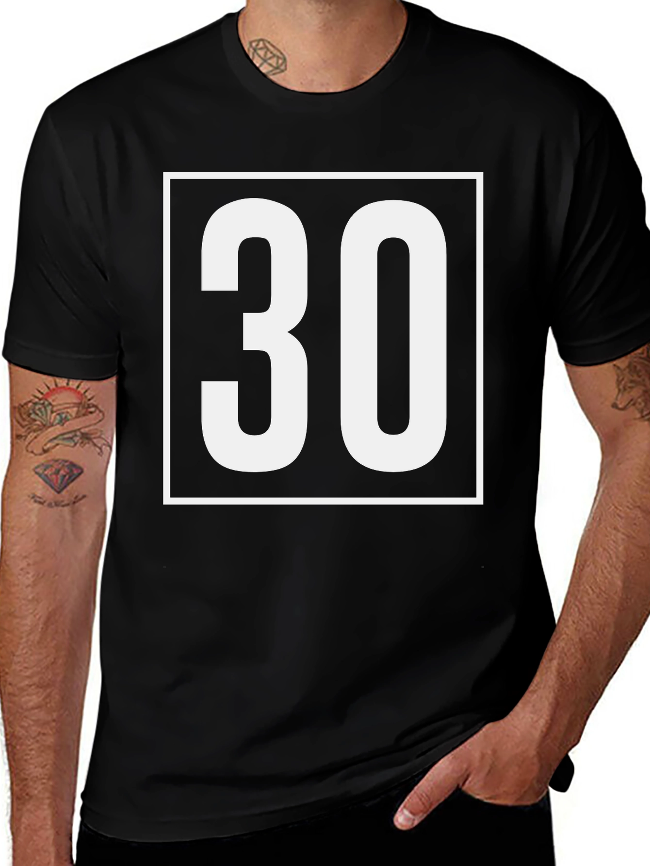 Bold 30th Birthday T-Shirt - Black