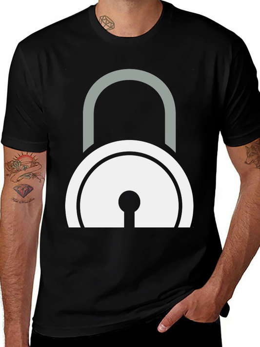 Lock Graphic T-Shirt - Classic Tee for Security Lovers