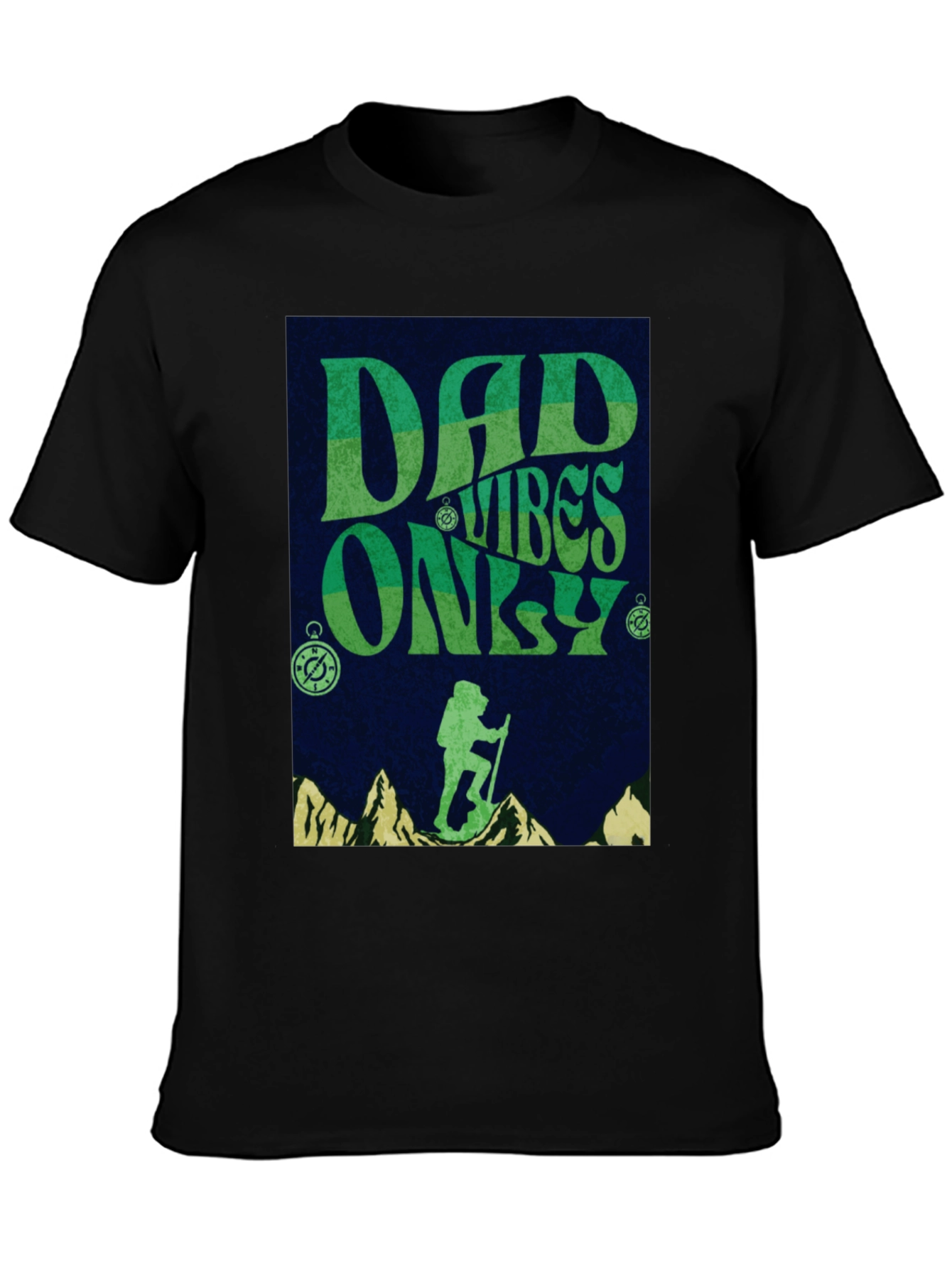 Dad Vibes Only Hiking Graphic Tee