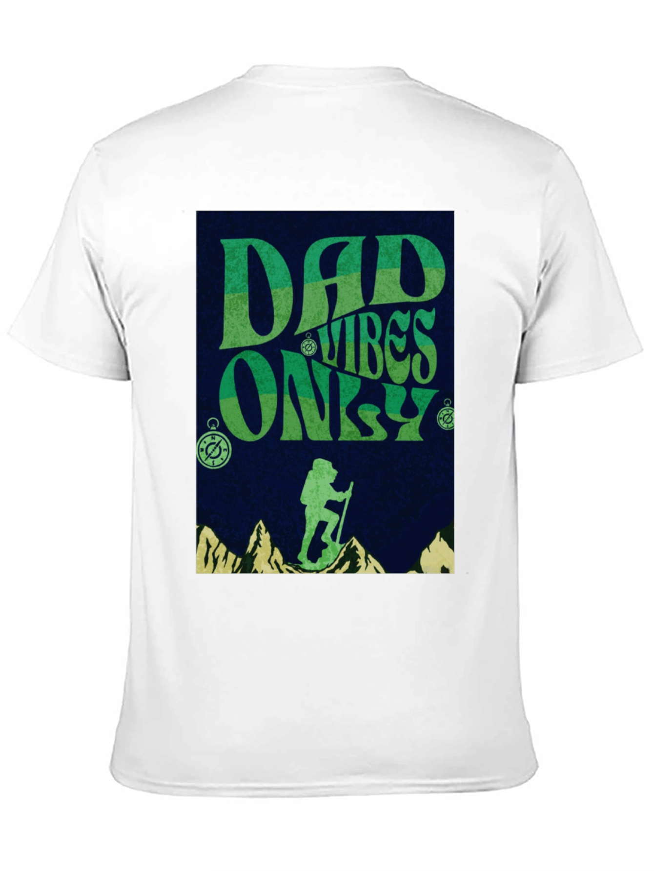 Dad Vibes Only Hiking Graphic Tee