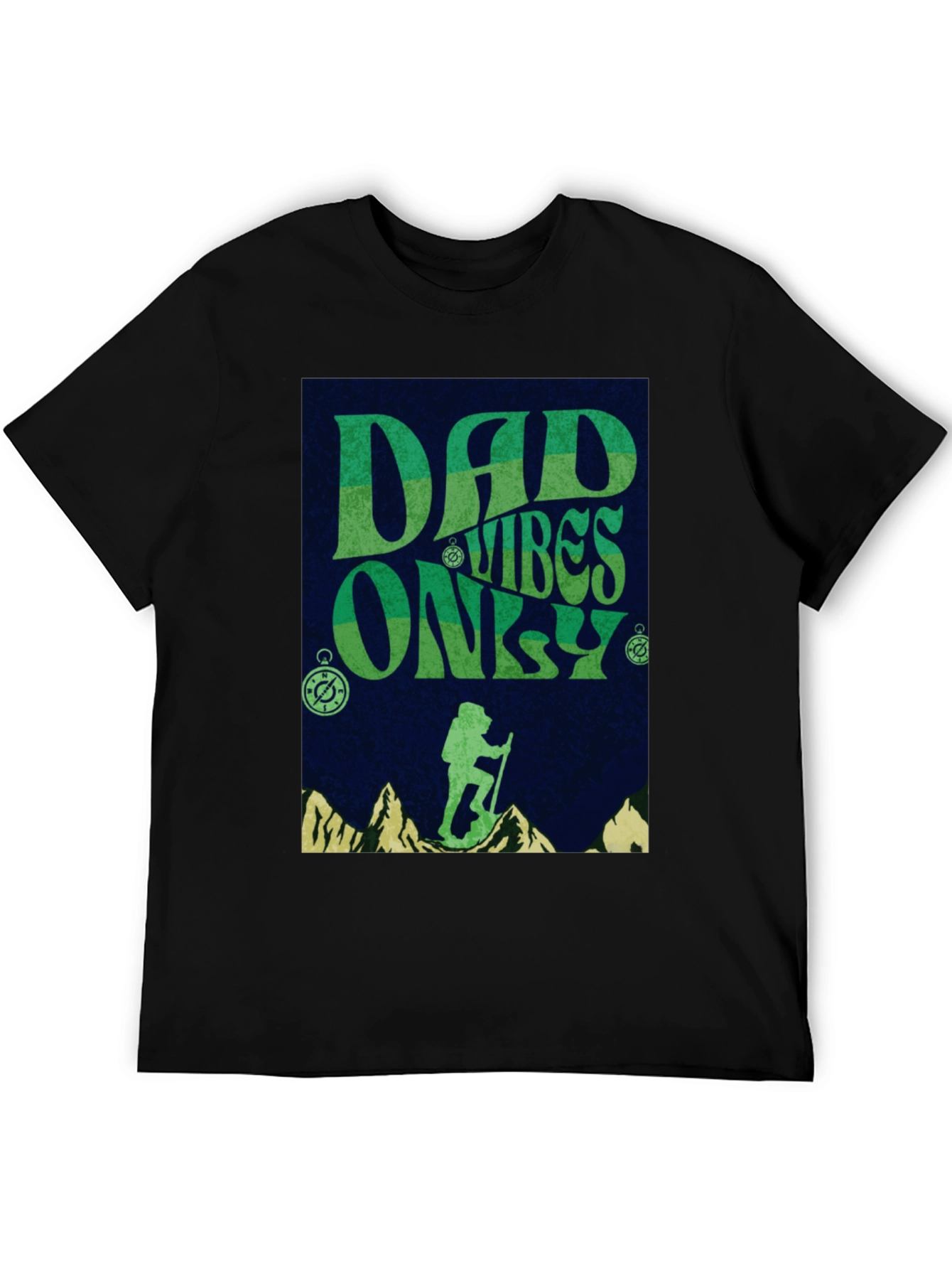 Dad Vibes Only Hiking Graphic Tee
