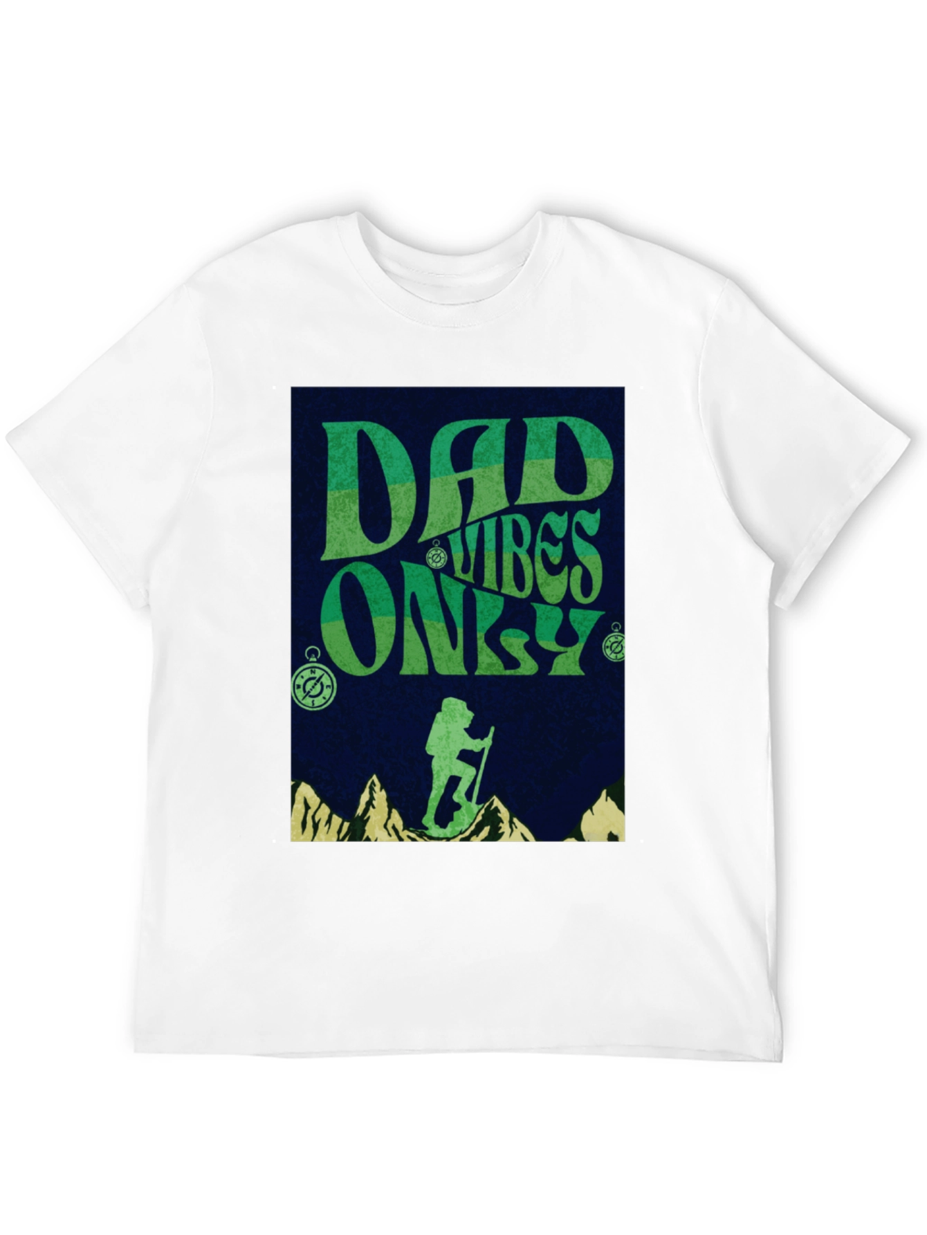Dad Vibes Only Hiking Graphic Tee