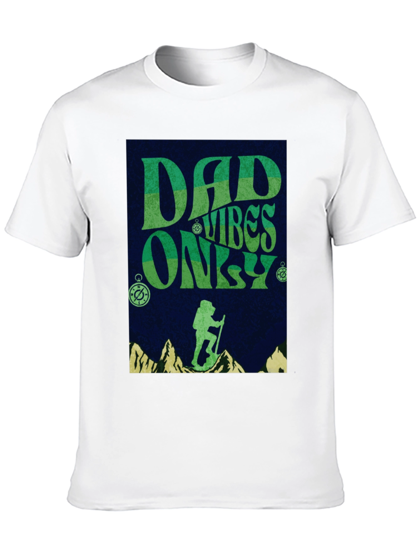 Dad Vibes Only Hiking Graphic Tee