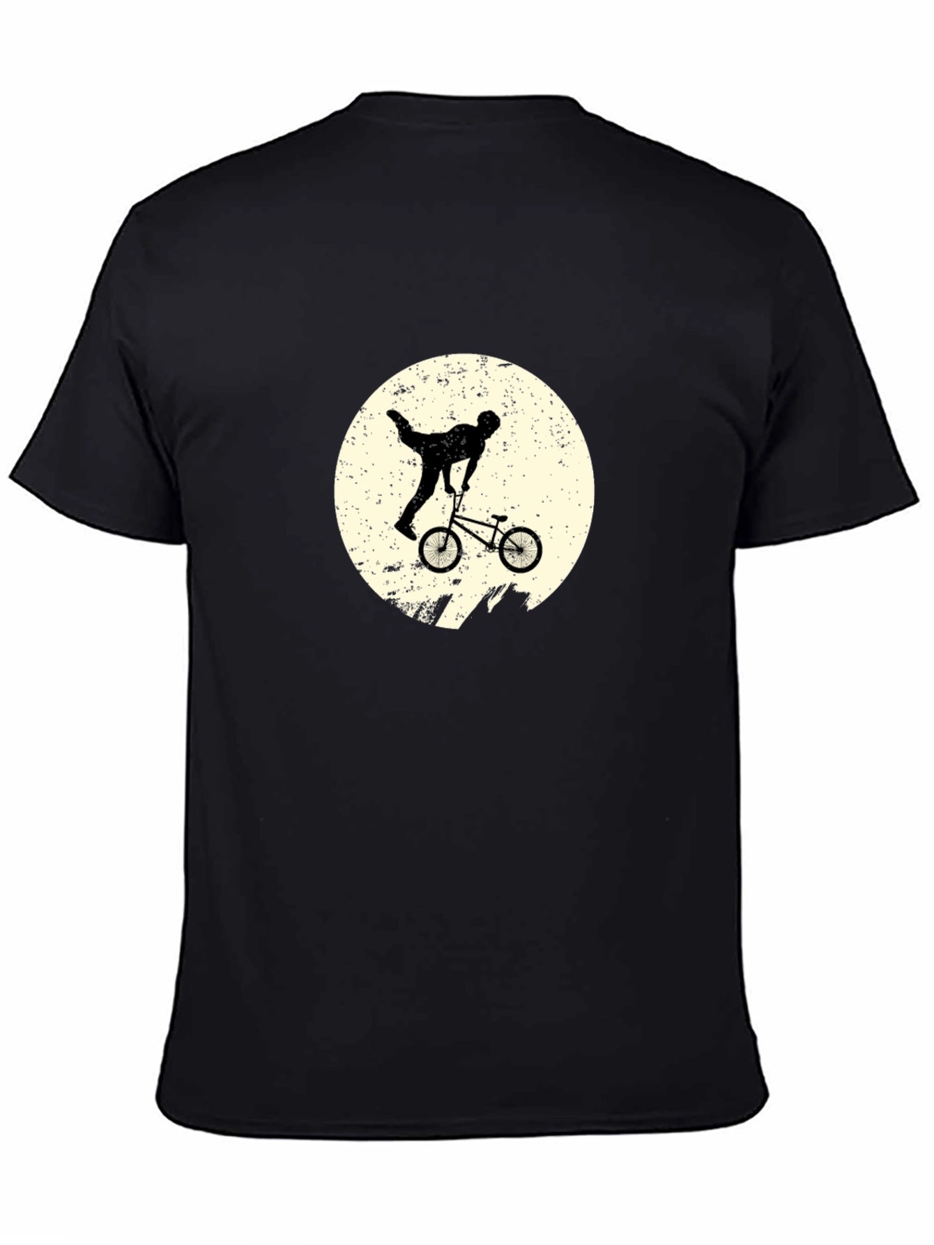 BMX Stunt Silhouette Black T-Shirt