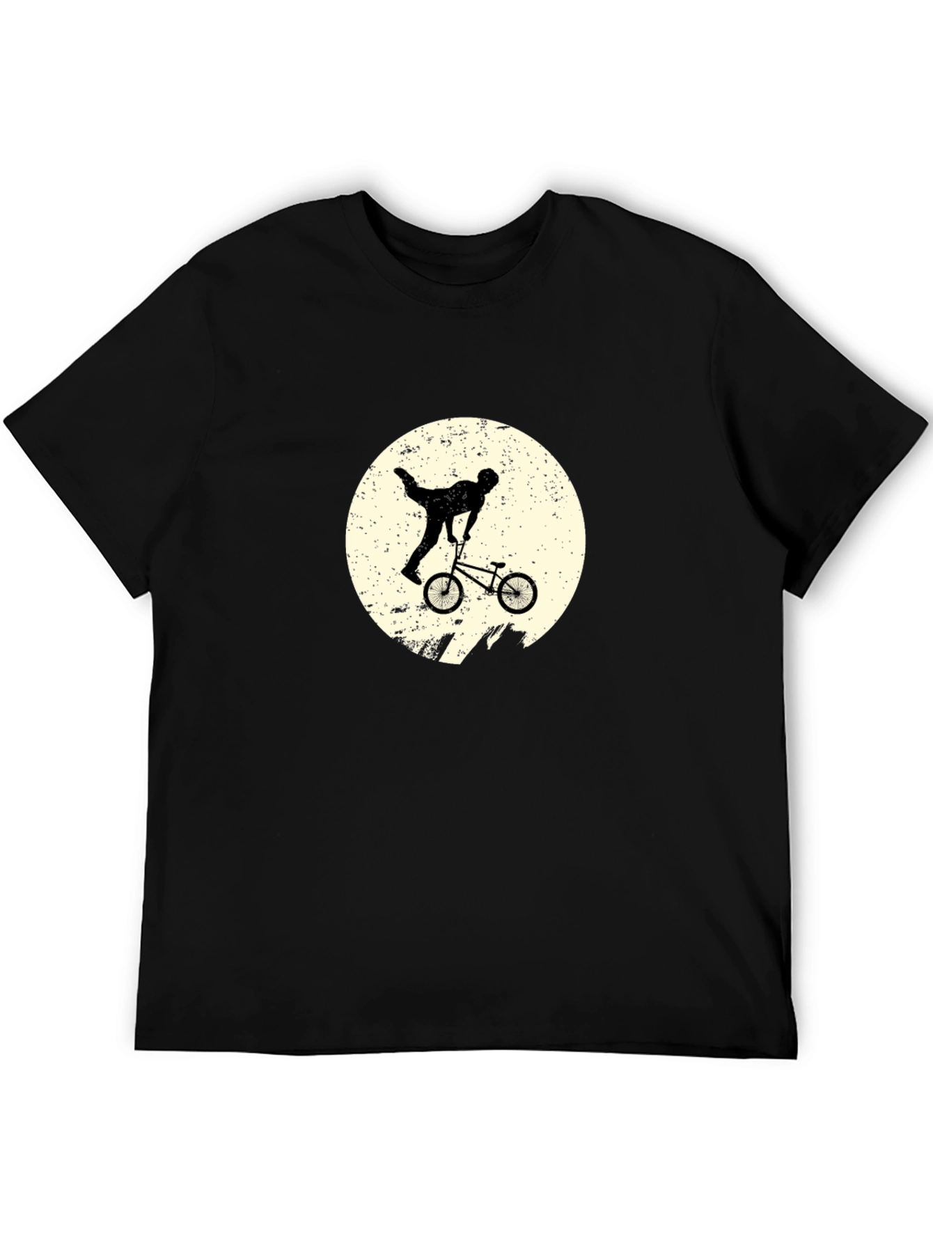 BMX Stunt Silhouette Black T-Shirt