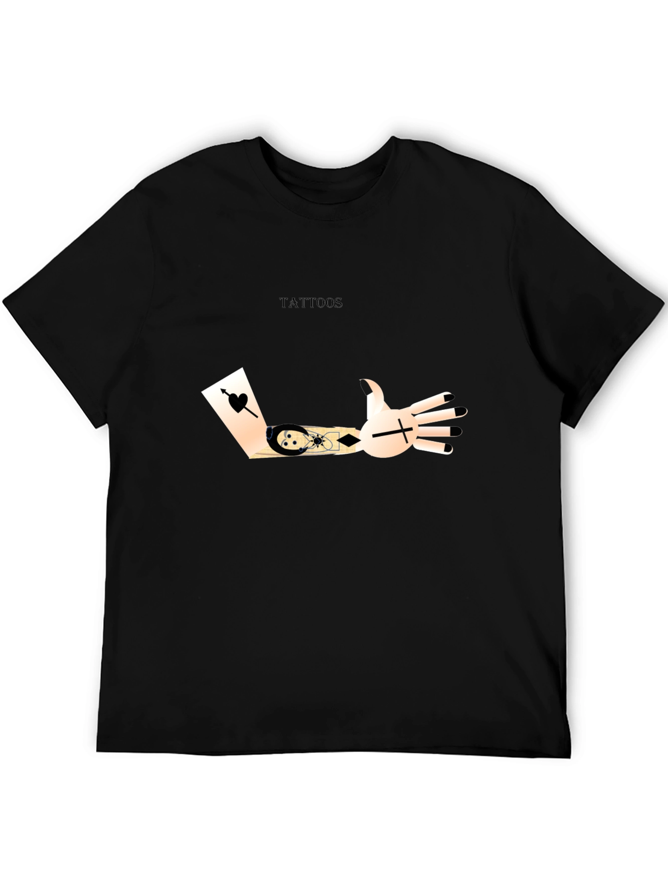 Tattoos Graphic Black T-Shirt