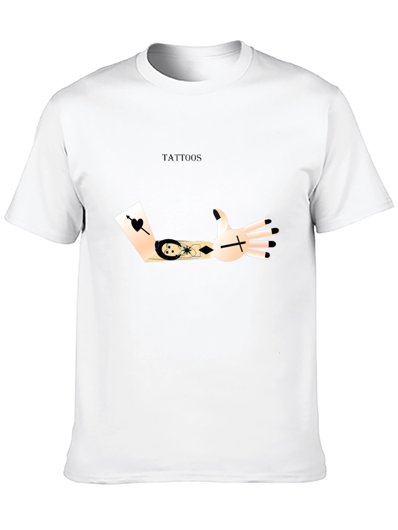 Tattoos Graphic Black T-Shirt