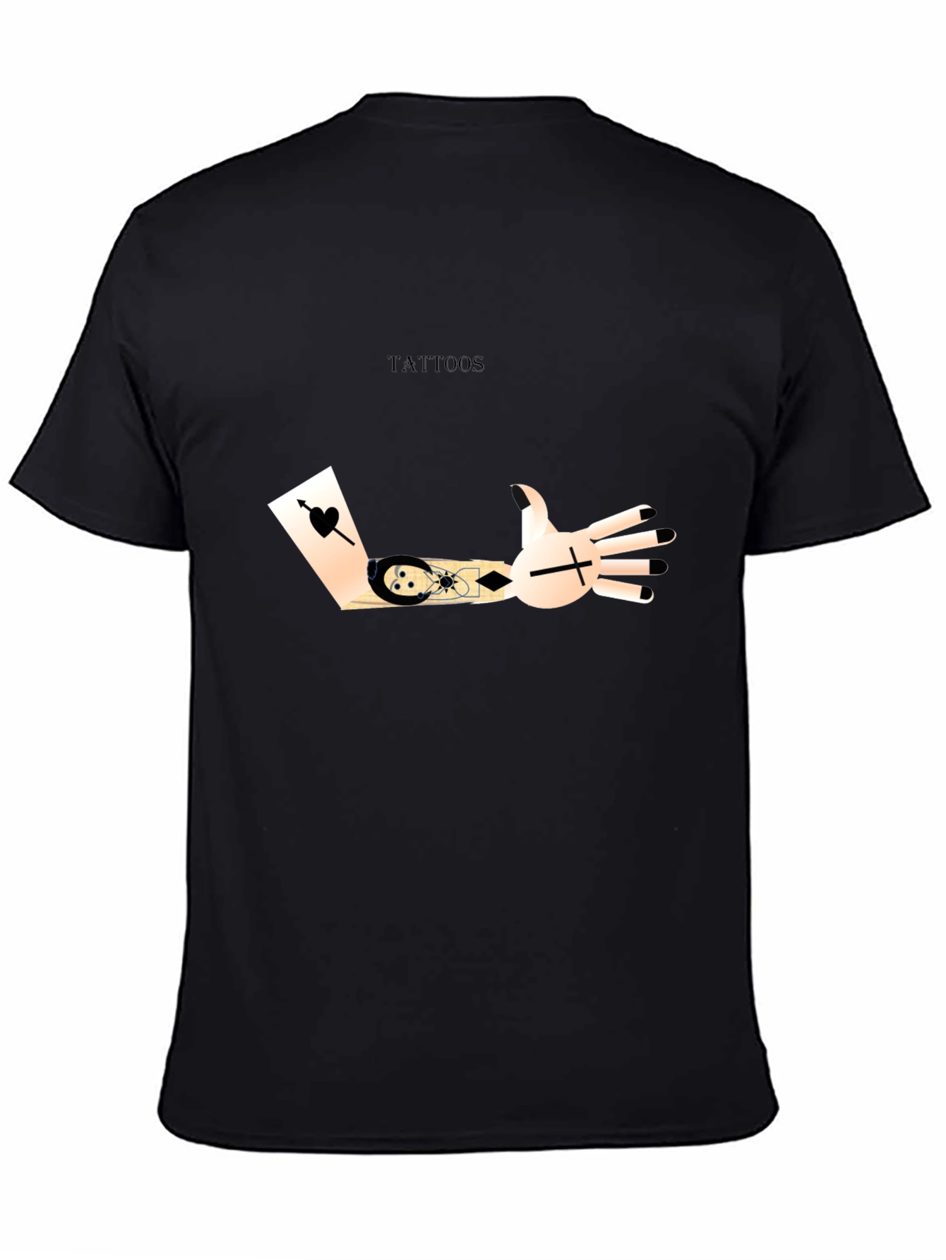 Tattoos Graphic Black T-Shirt