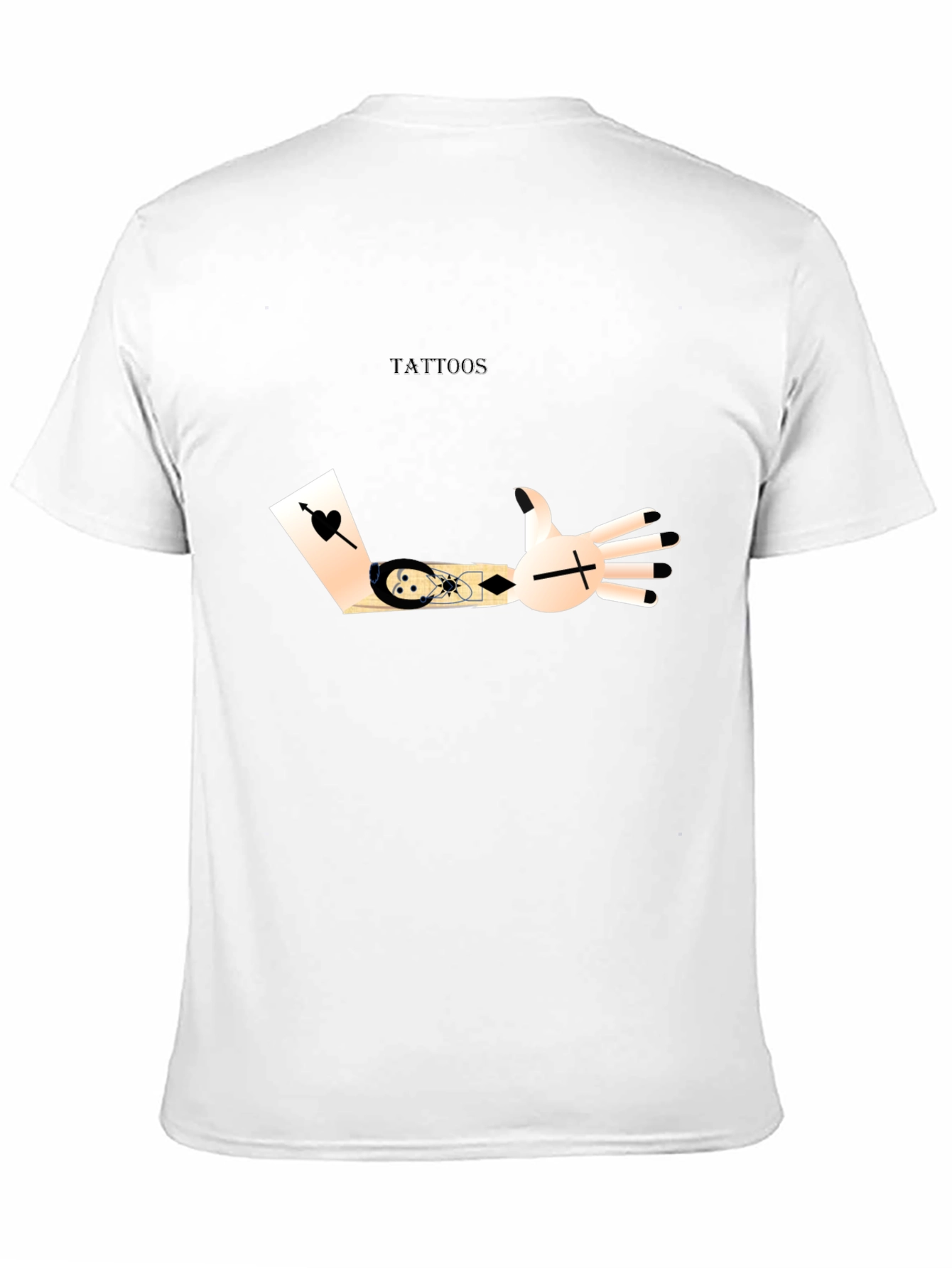 Tattoos Graphic Black T-Shirt