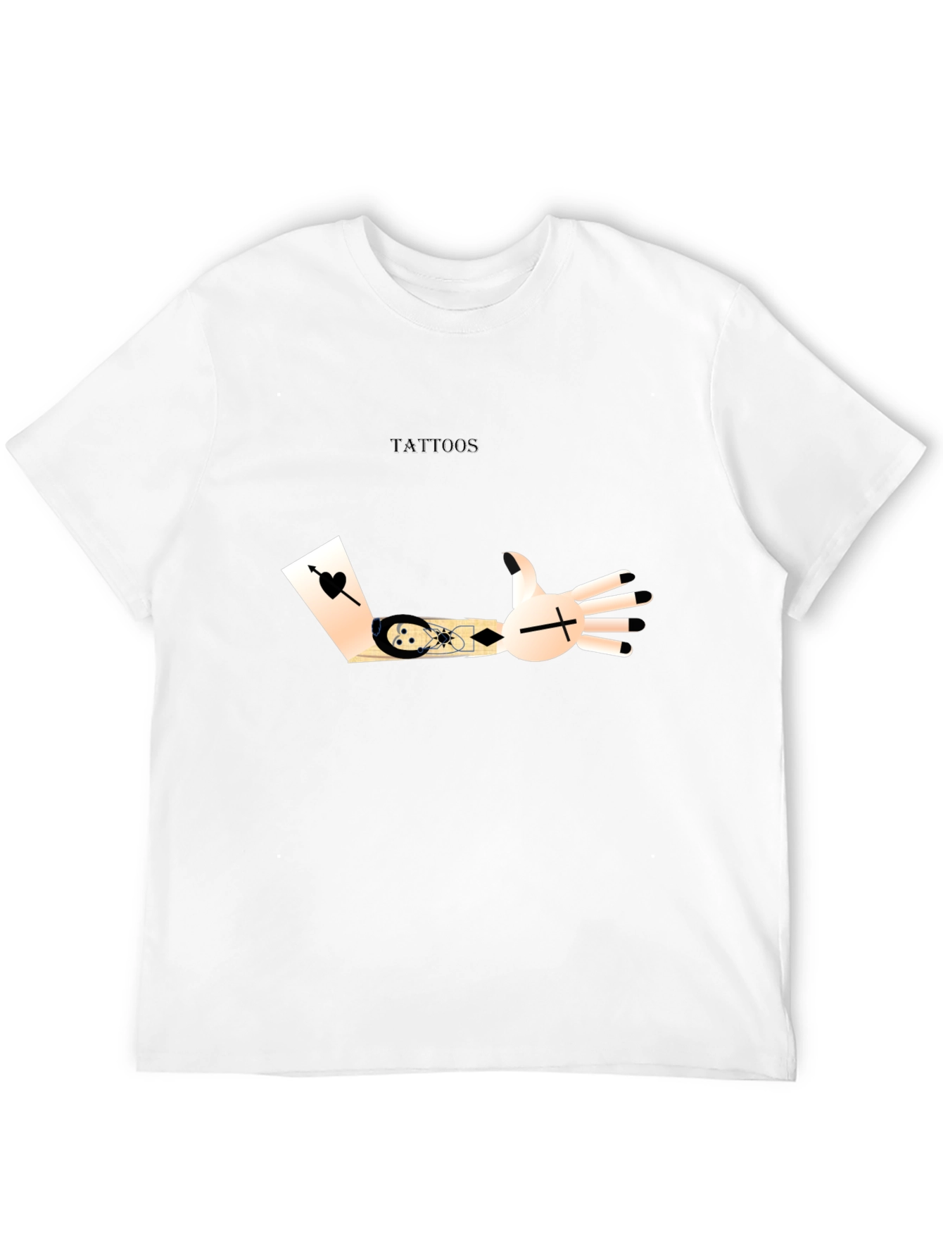 Tattoos Graphic Black T-Shirt