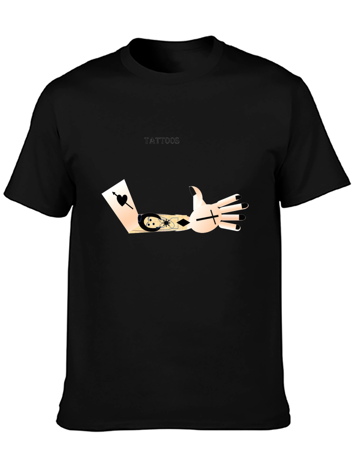 Tattoos Graphic Black T-Shirt