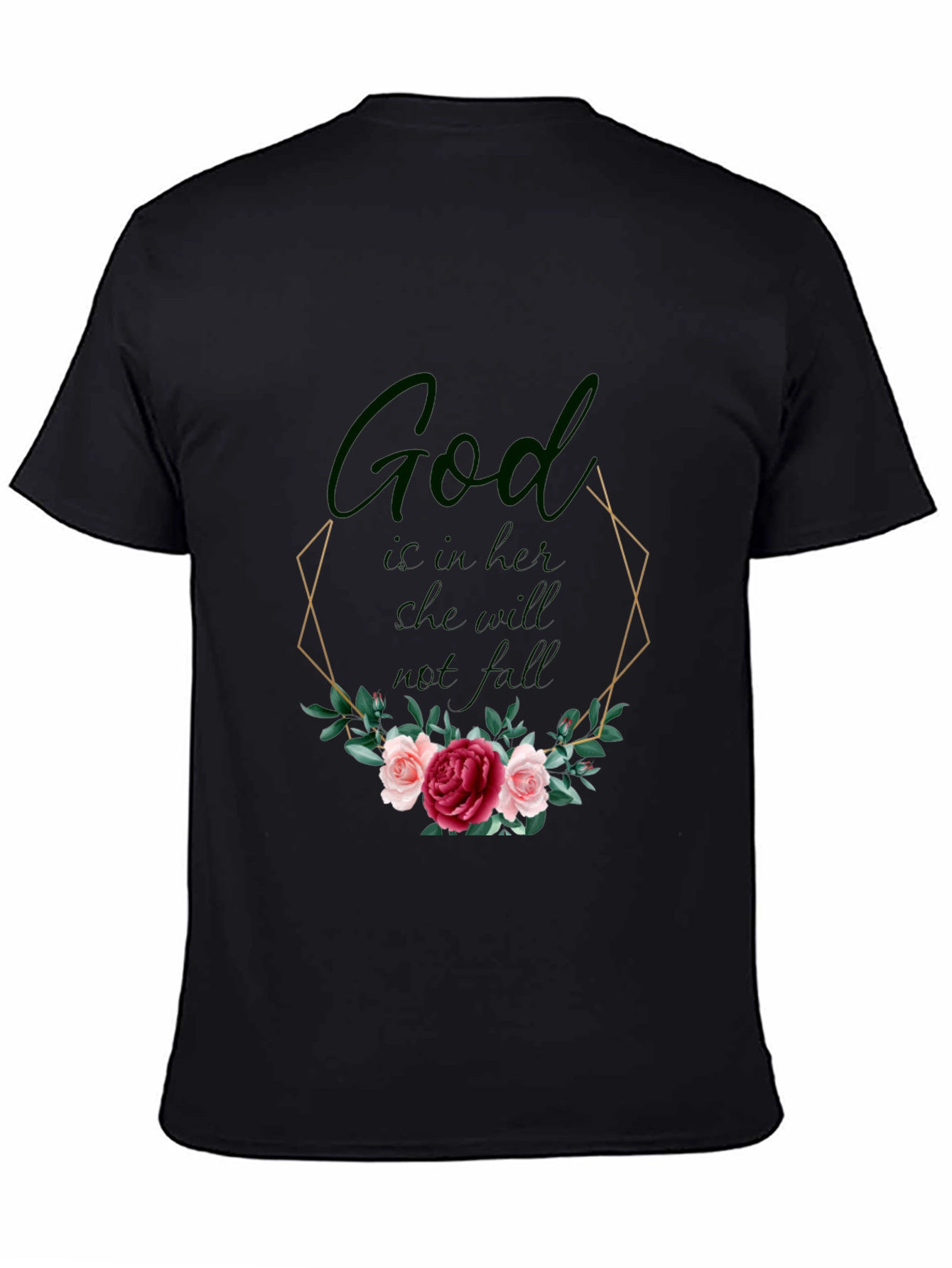 God Is In Her Tee - Floral Design
