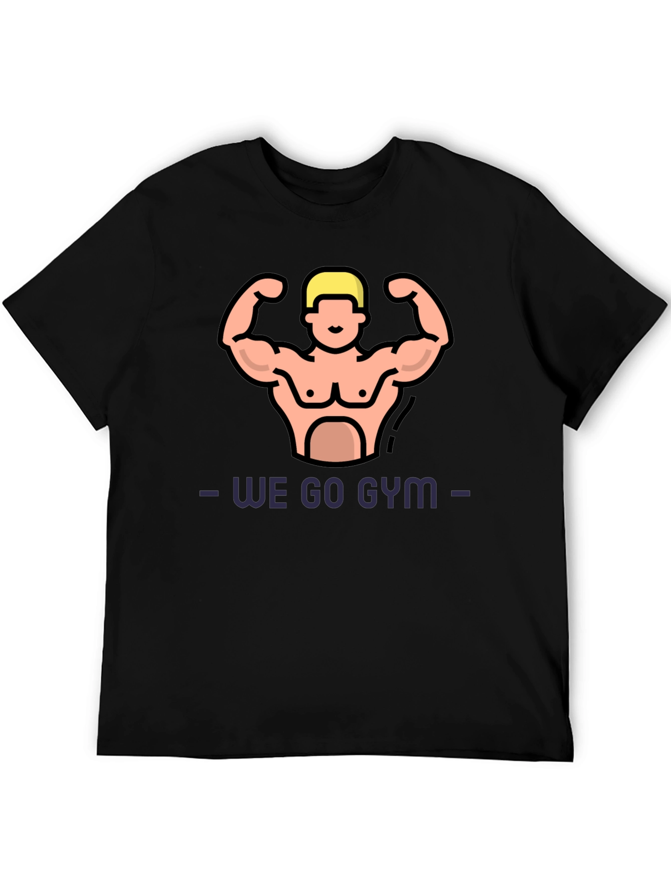 We Go Gym Graphic Tee - Black