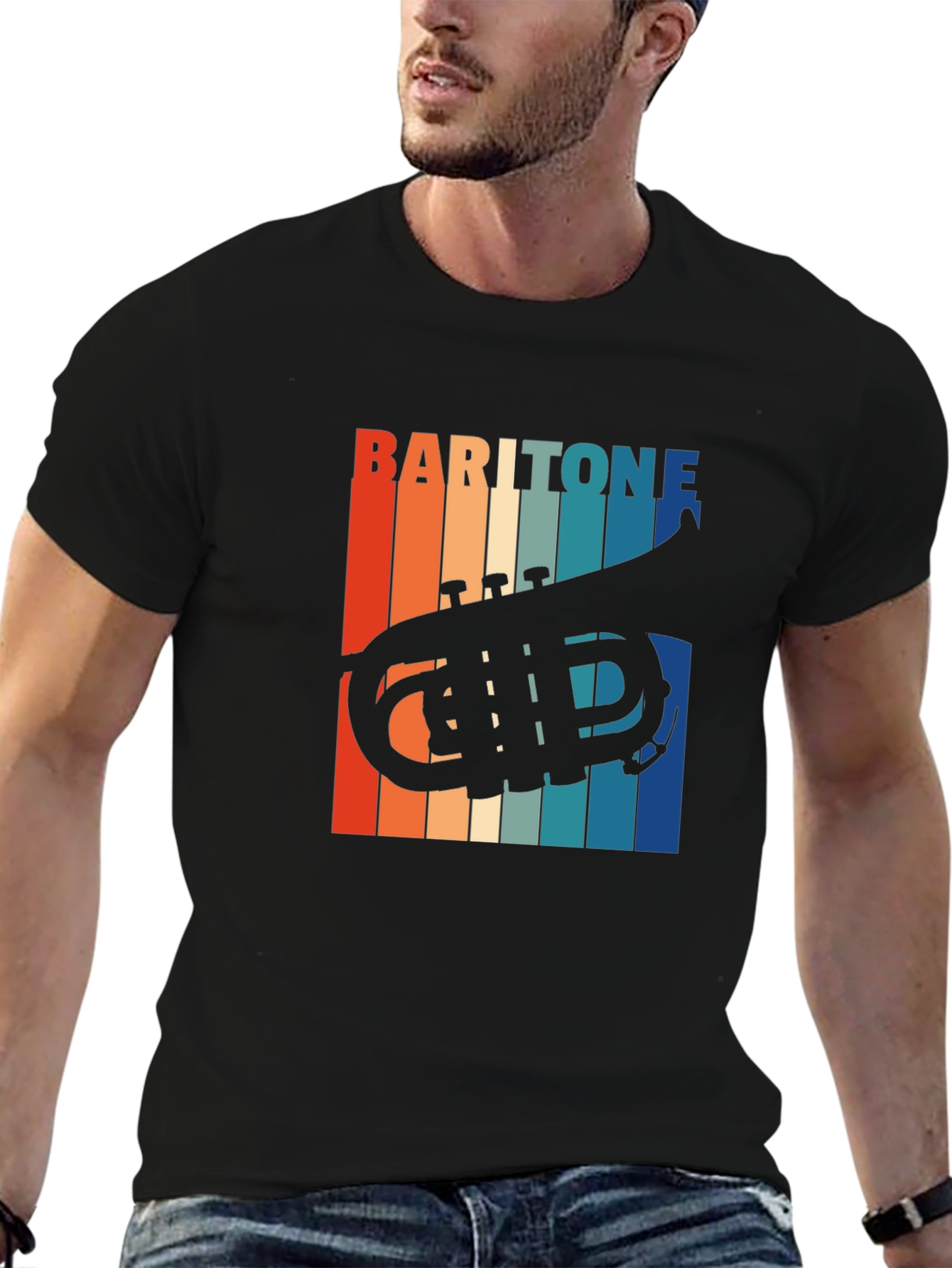 Baritone Horn Retro T-Shirt - Music Lovers Gift