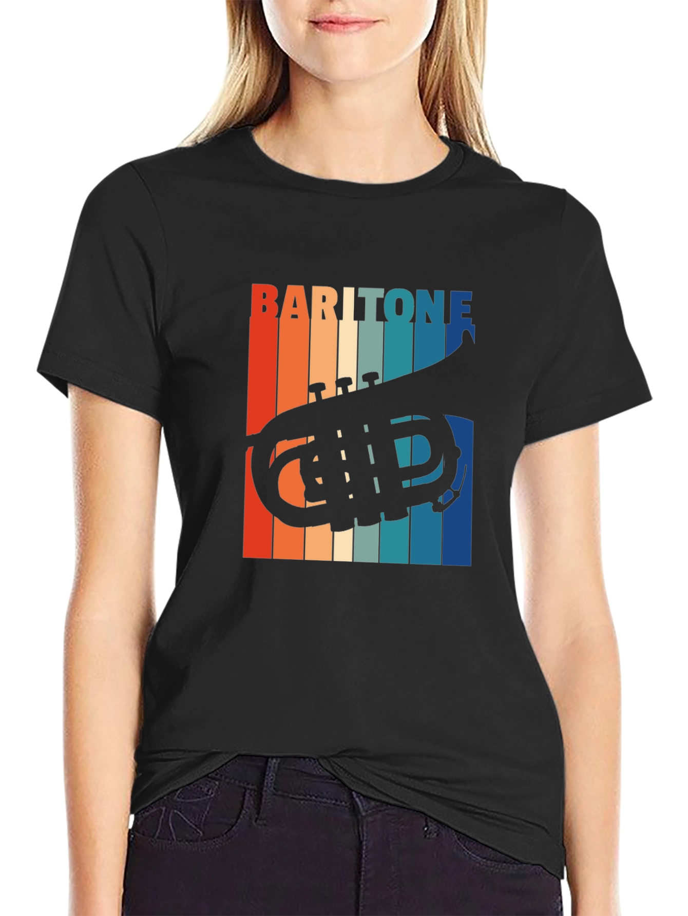 Baritone Horn Retro T-Shirt - Music Lovers Gift