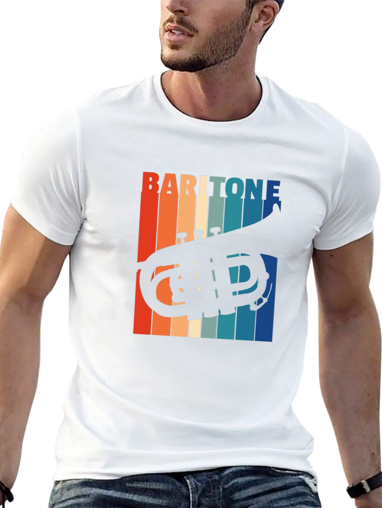 Baritone Horn Retro T-Shirt - Music Lovers Gift