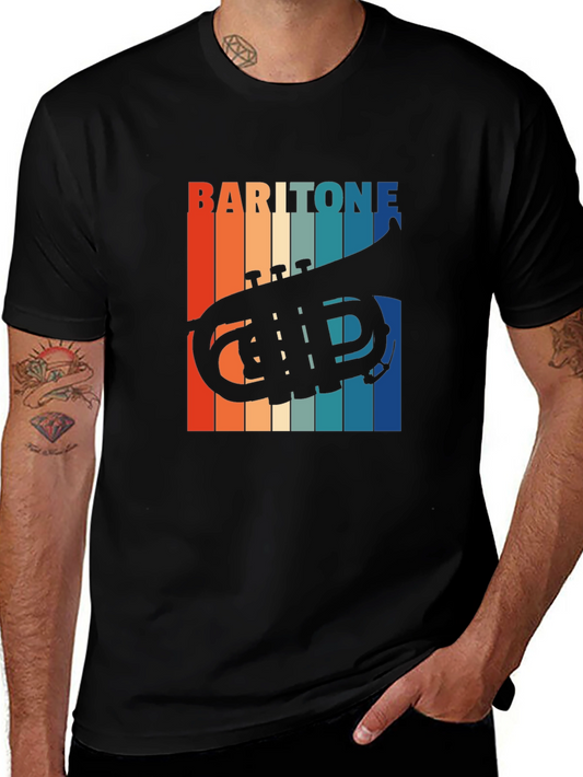 Baritone Horn Retro T-Shirt - Music Lovers Gift