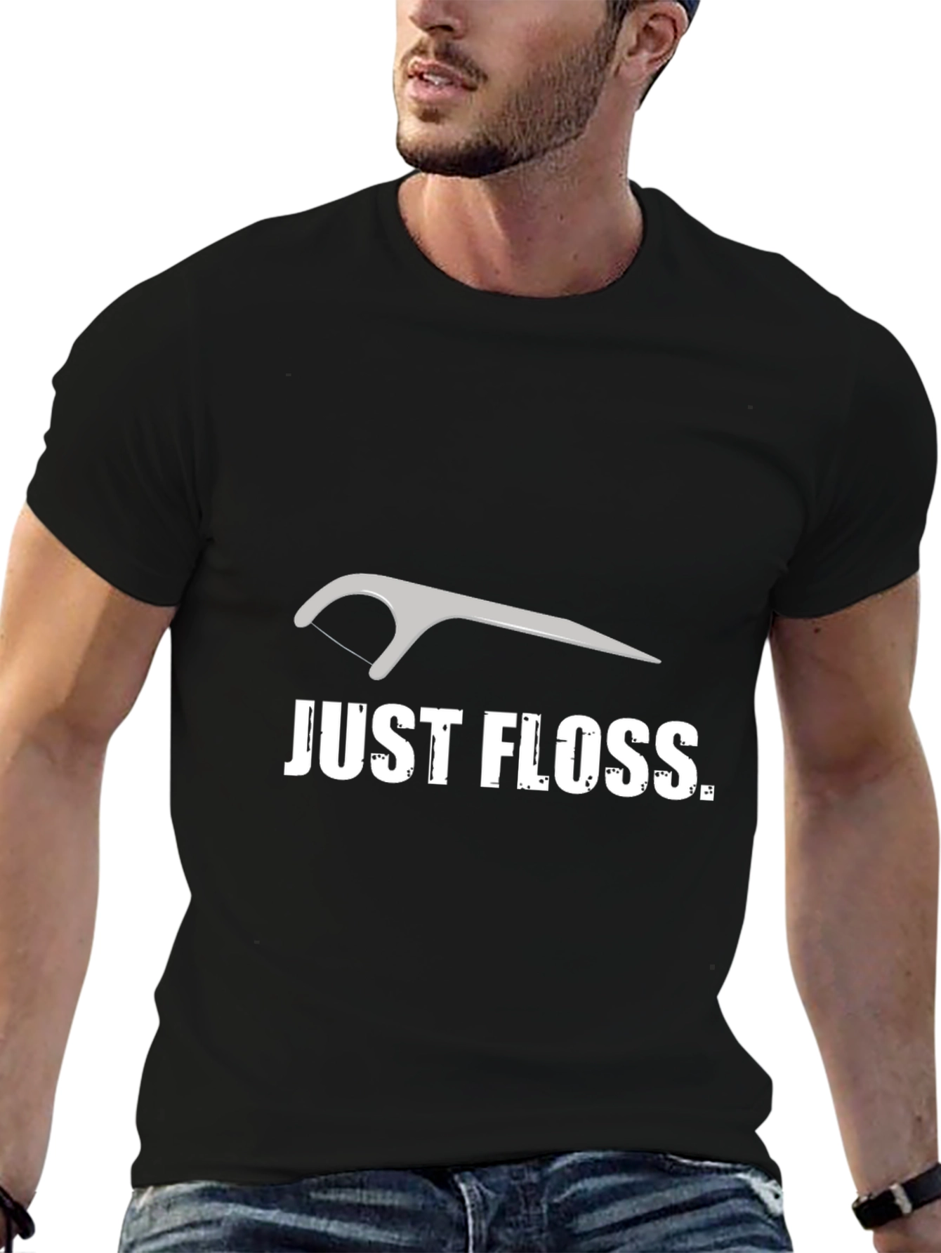 Just Floss Graphic Tee - Dental Hygiene T-Shirt