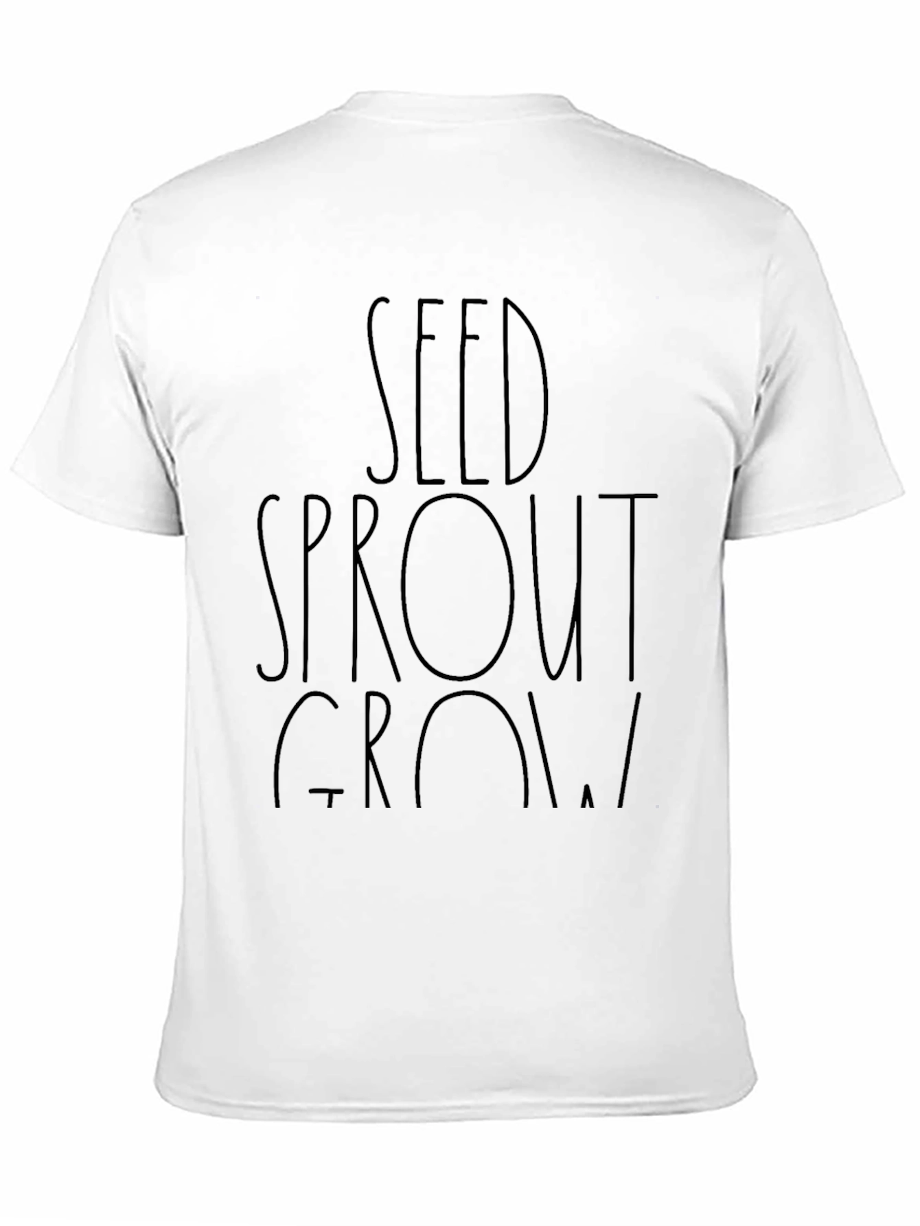 Seed Sprout Grow Black T-Shirt