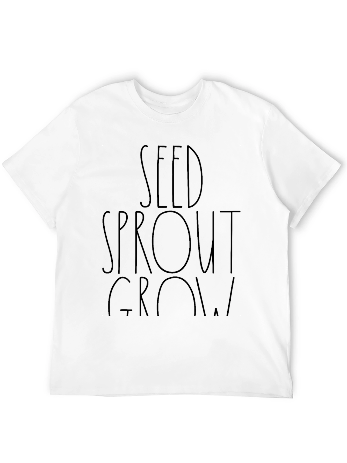 Seed Sprout Grow Black T-Shirt