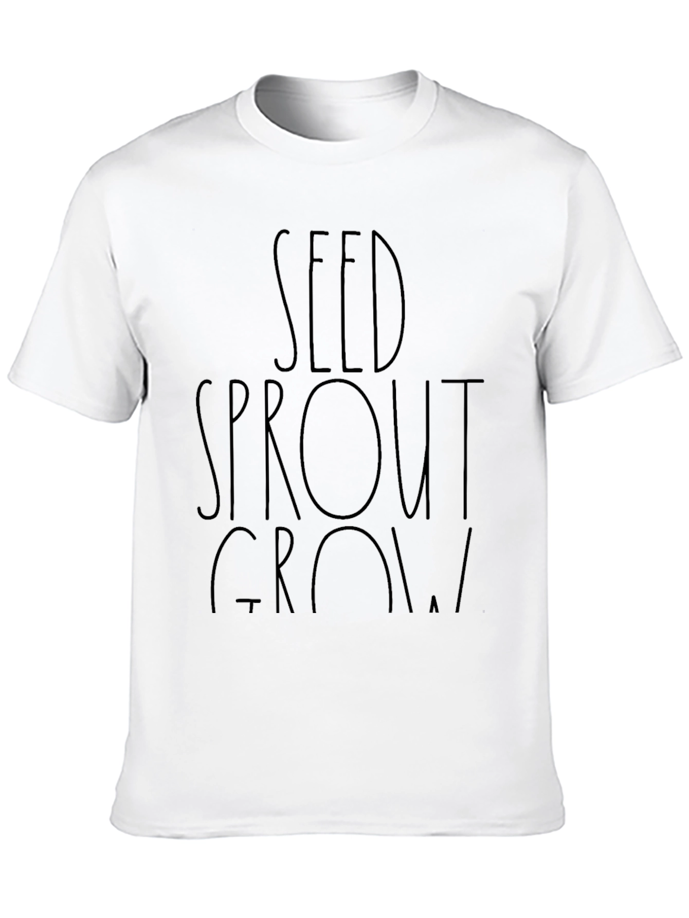 Seed Sprout Grow Black T-Shirt