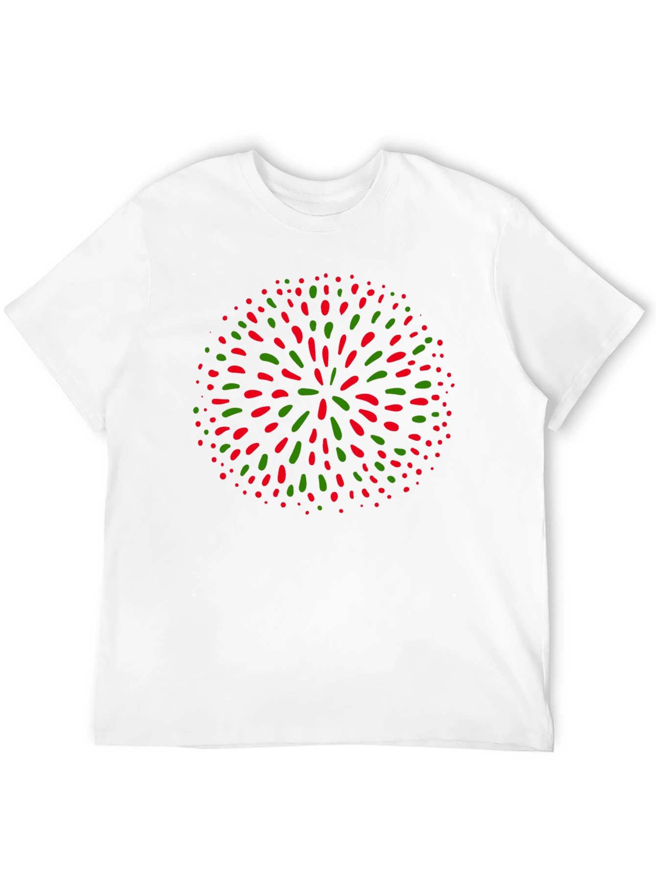 Festive Burst Tee - Red and Green Holiday Graphic