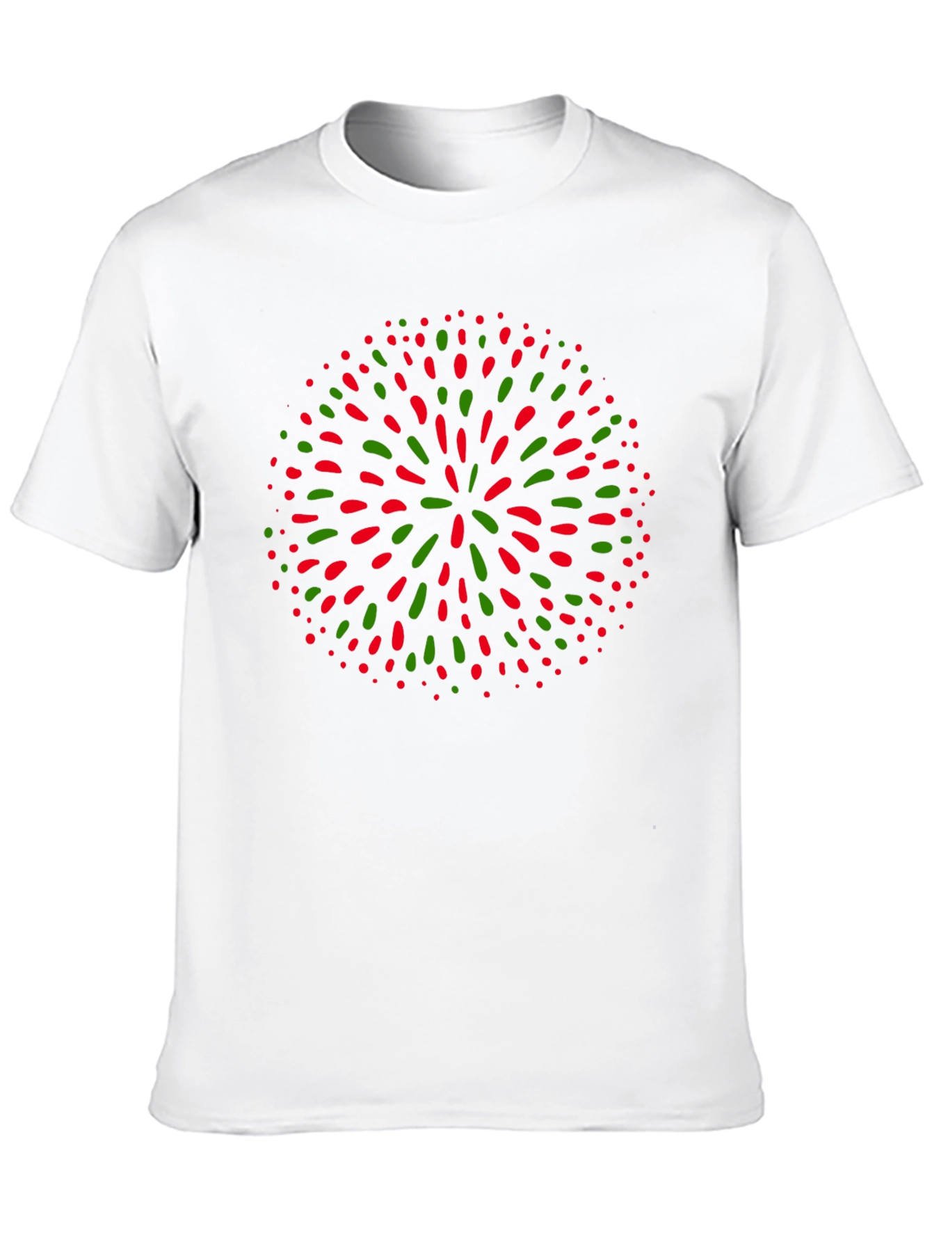 Festive Burst Tee - Red and Green Holiday Graphic