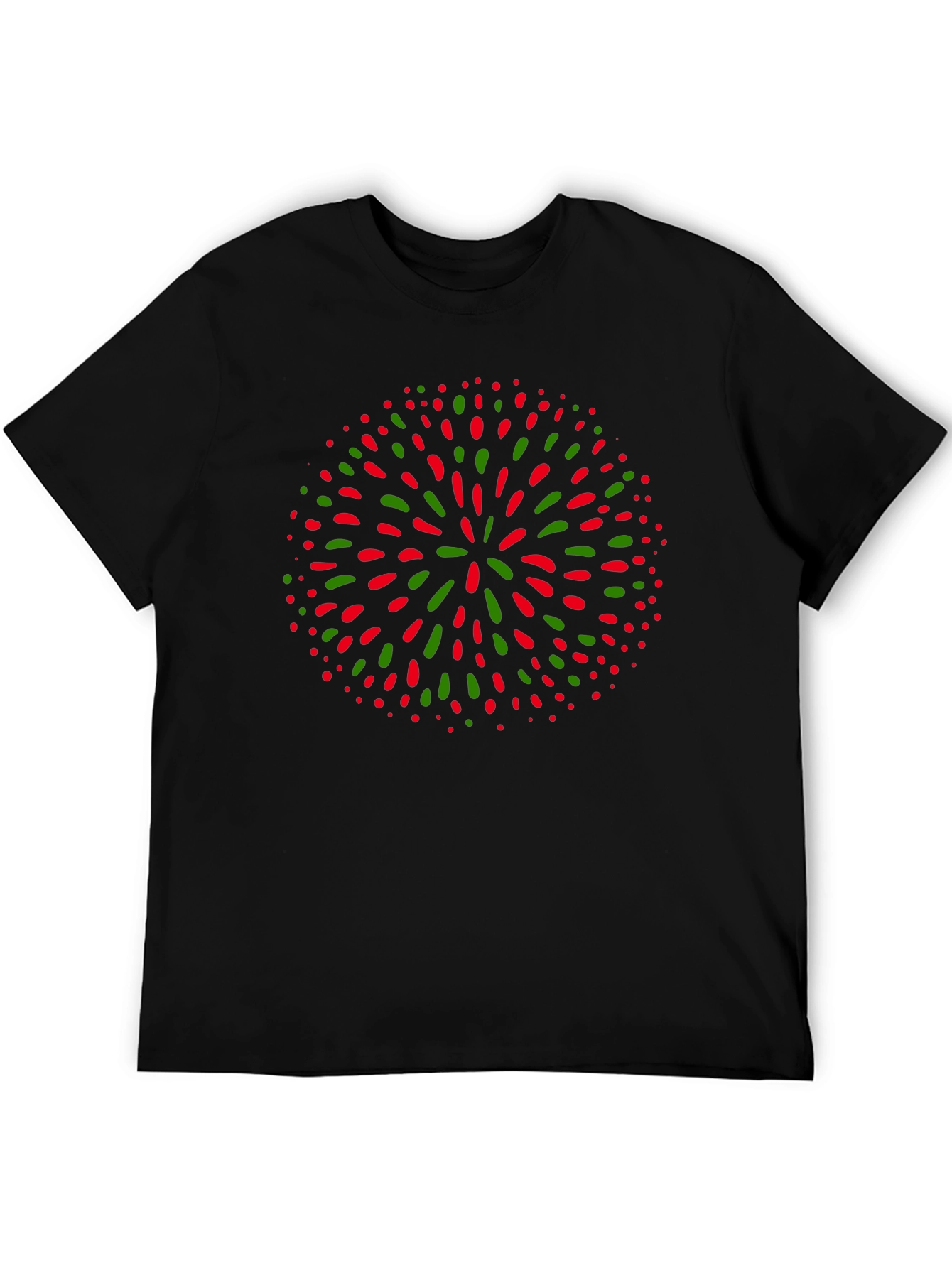 Festive Burst Tee - Red and Green Holiday Graphic