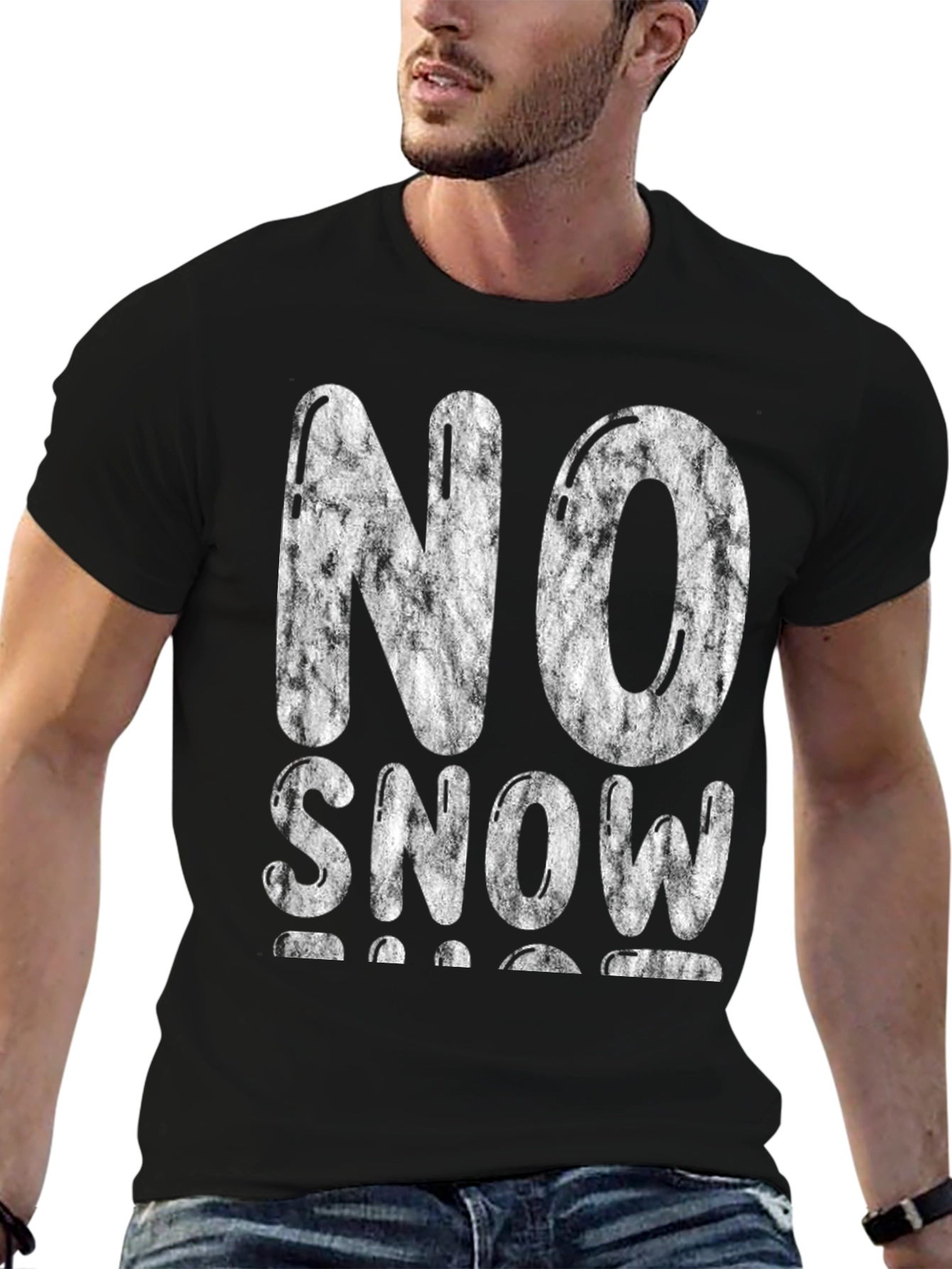 No Snow T-Shirt - Distressed Graphic Tee