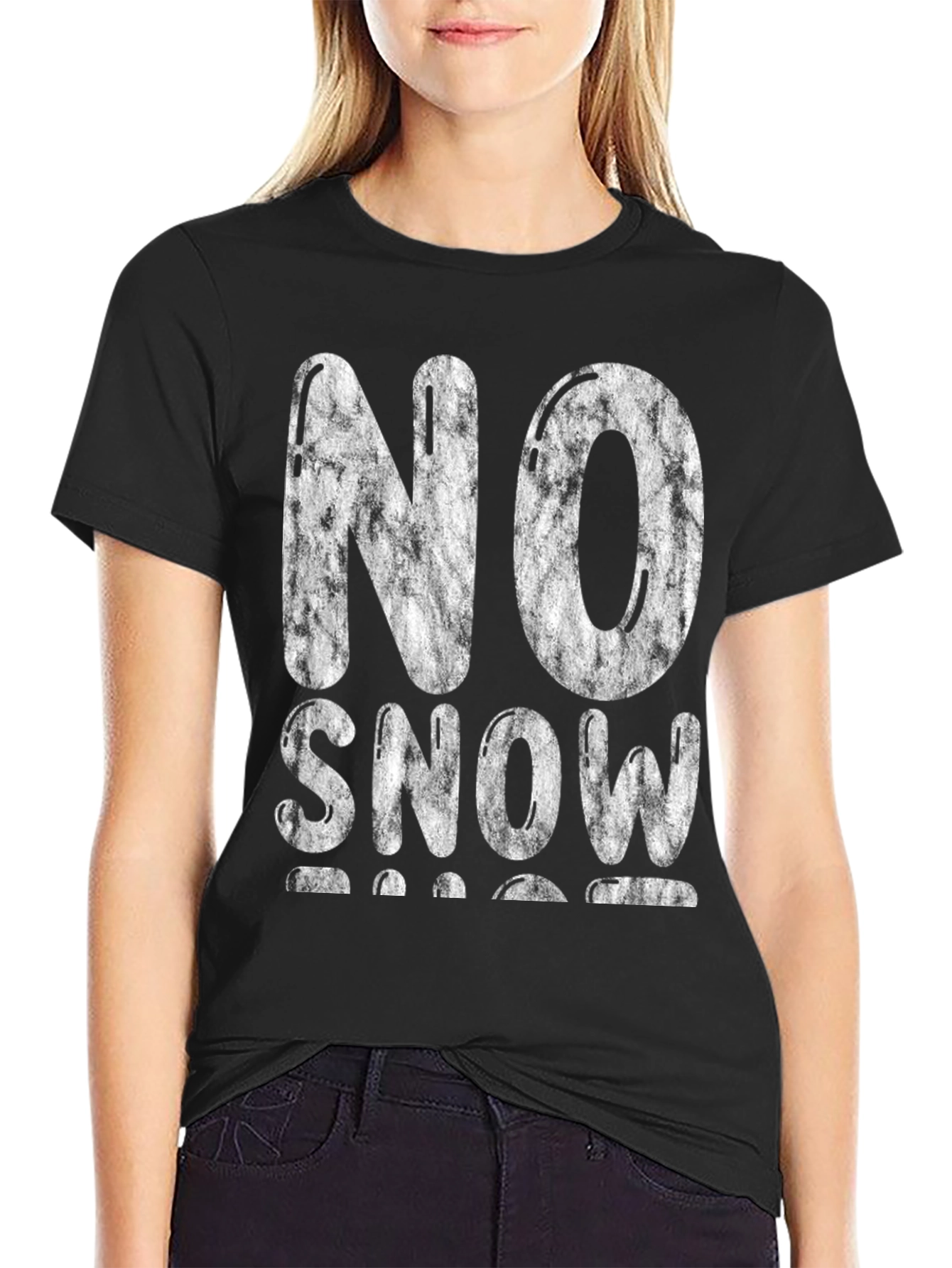 No Snow T-Shirt - Distressed Graphic Tee